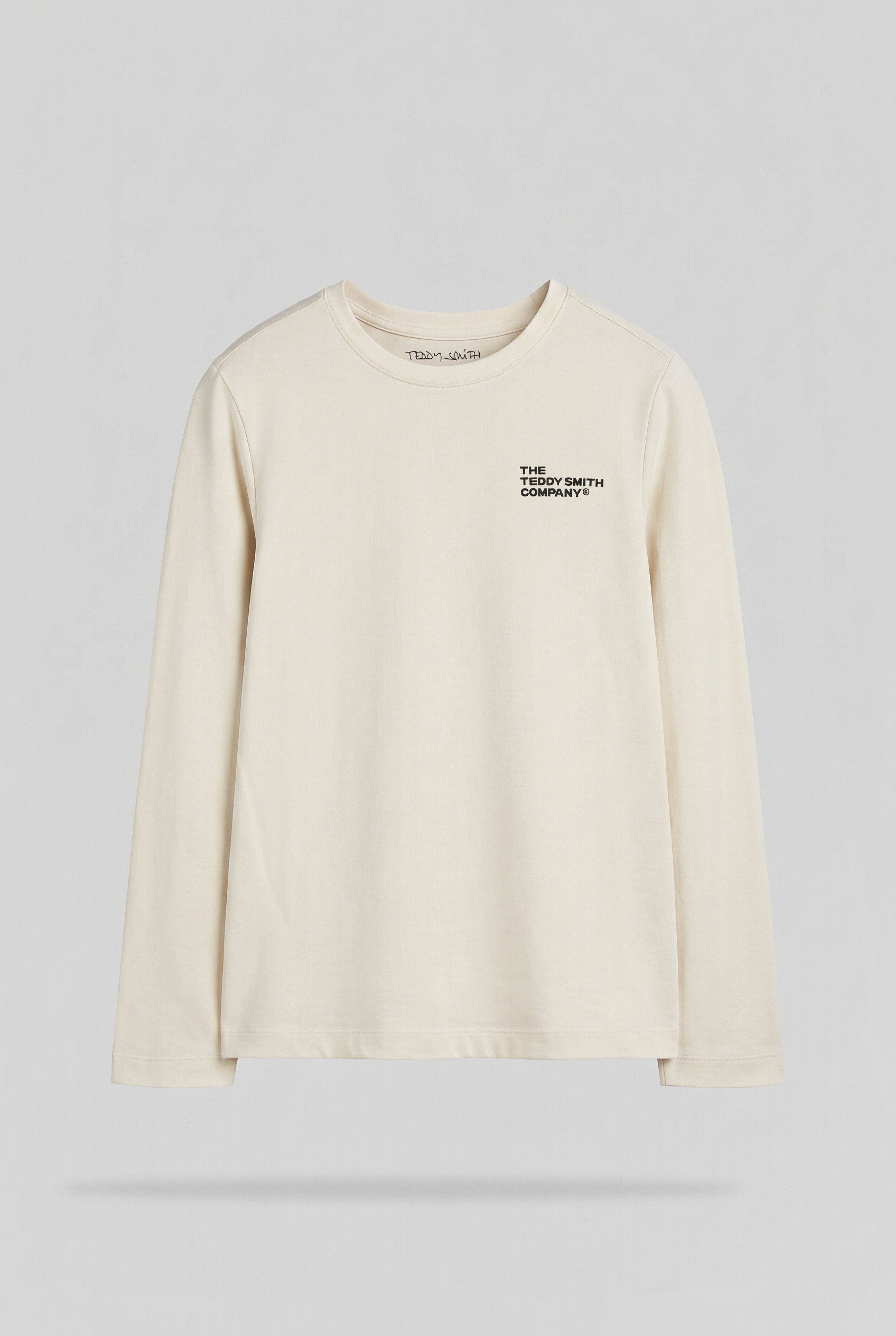 Teddy Smith T-Company ML JR t-shirt cream garcon manches longues