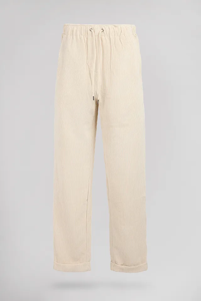 Teddy Velours Beige Clair pantalon velours femme taille élastiquée