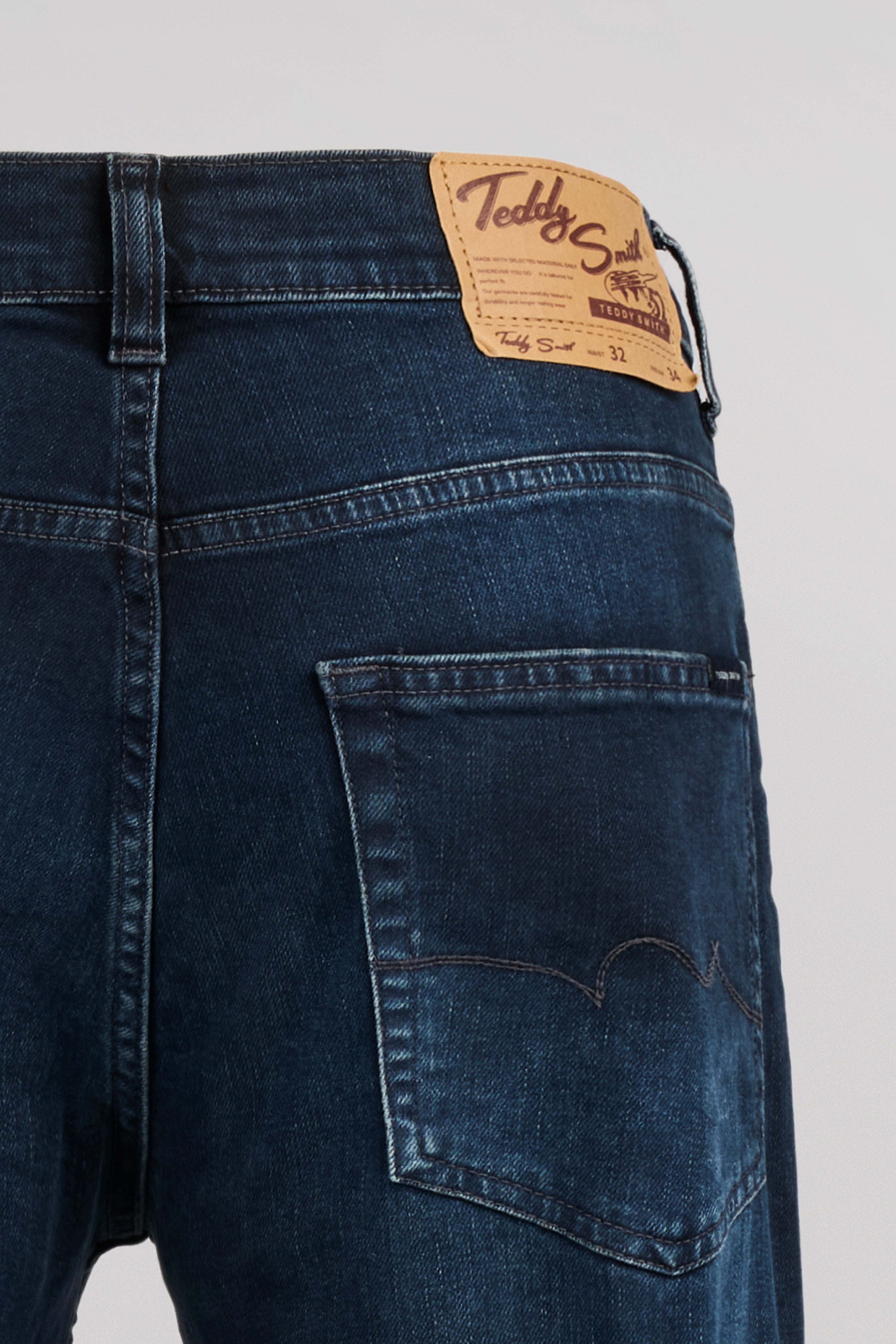 Teddy Smith Reg L34 Deep Blue jean droit délavé