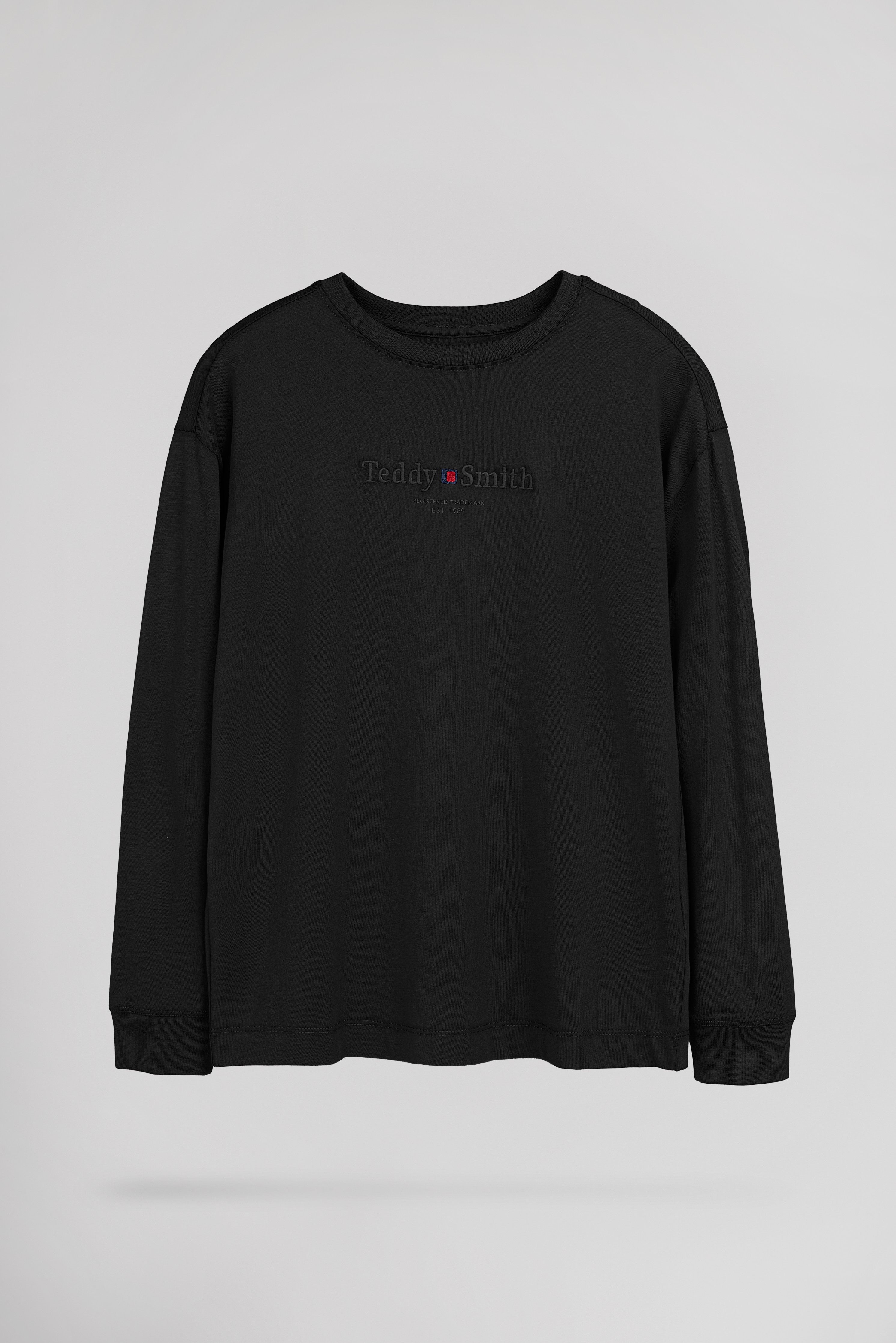 Teddy Smith T-Jim ML JR t-shirt garçon noir manches longues