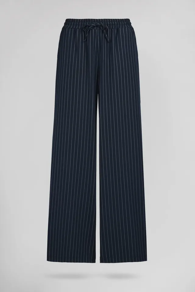 Teddy Smith P-Teny pantalon femme Total Navy rayé fluide