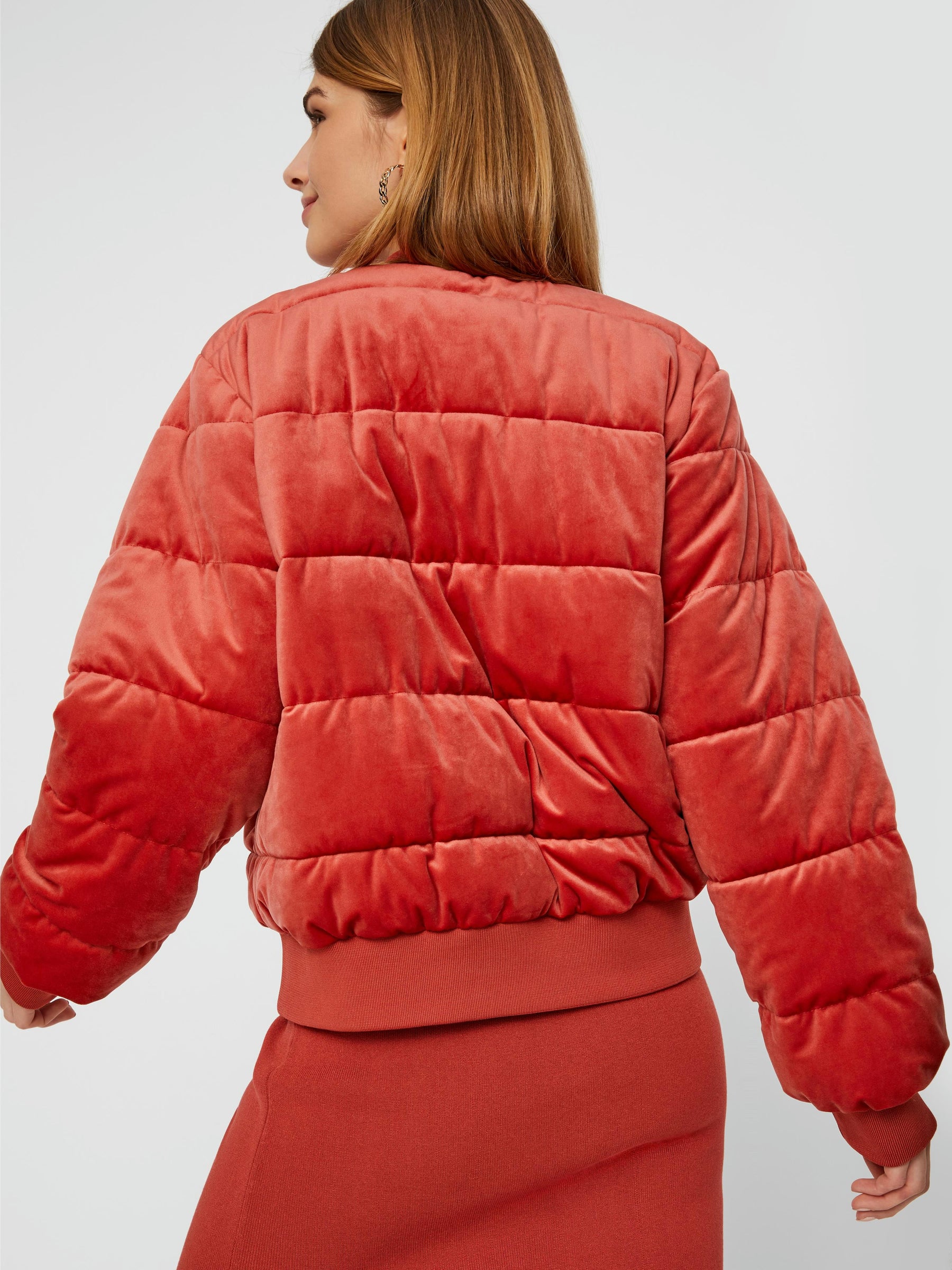 Noisy May blouson bomber matelassé velours zippé