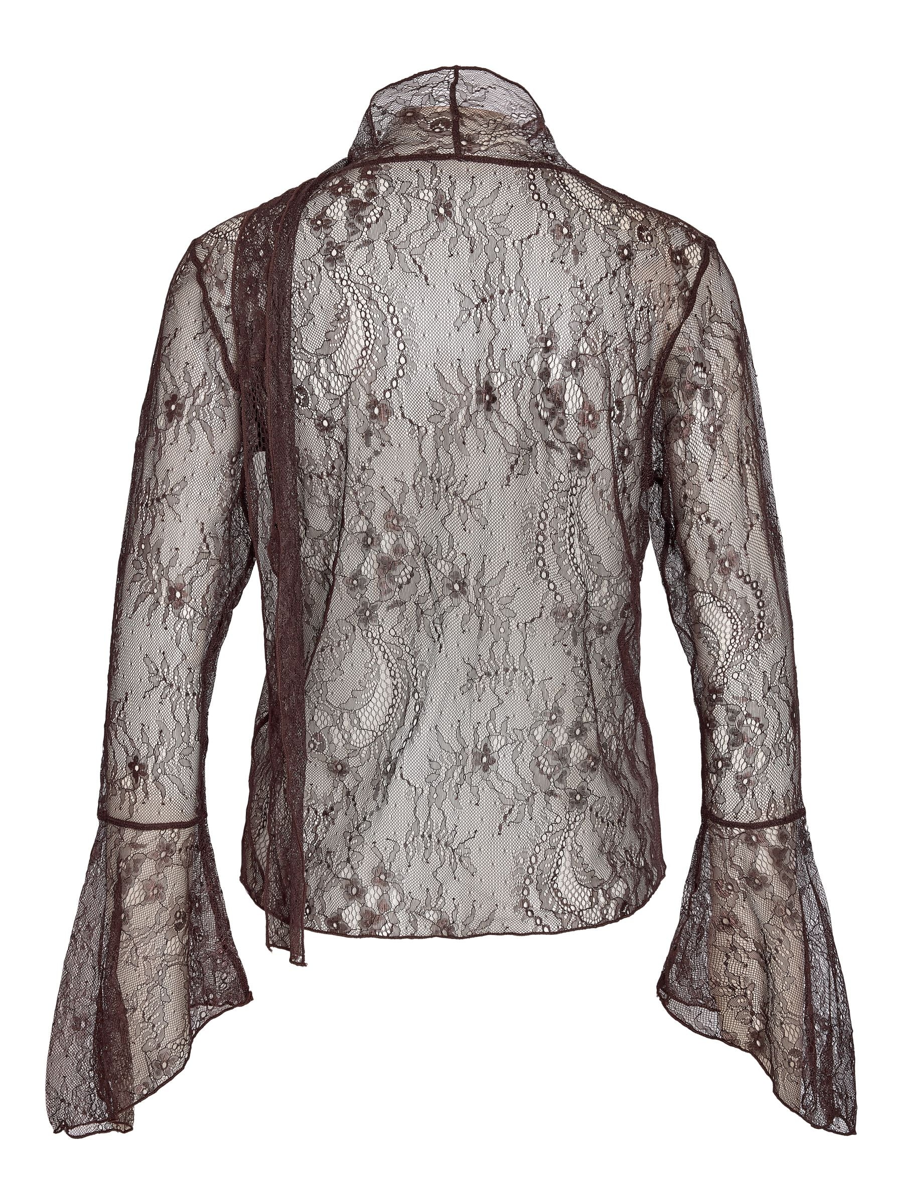 Noisy May NmIda blouse dentelle foulard manches longues