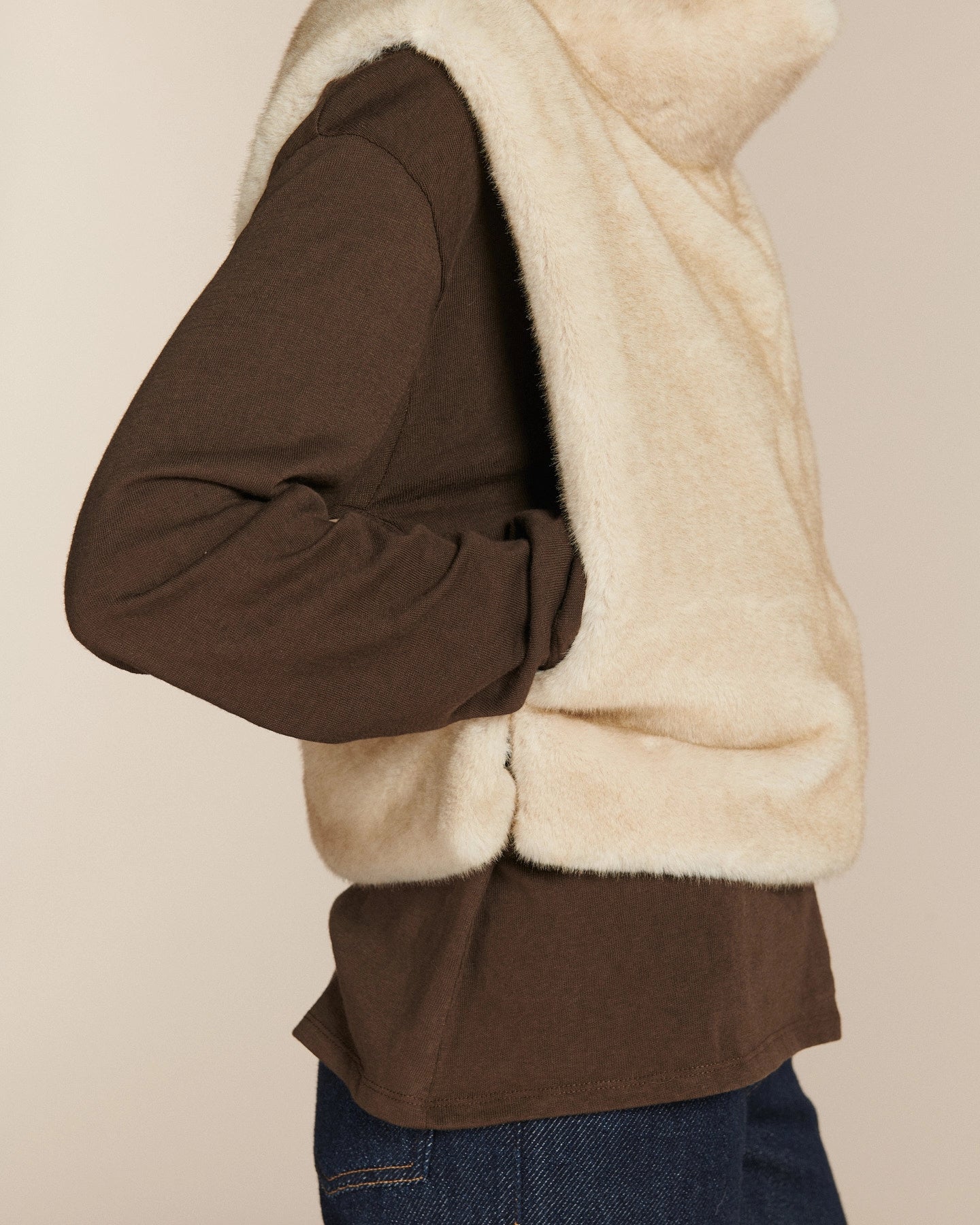 Labdip Beaumont Mink plastron fausse fourrure cortina chaud