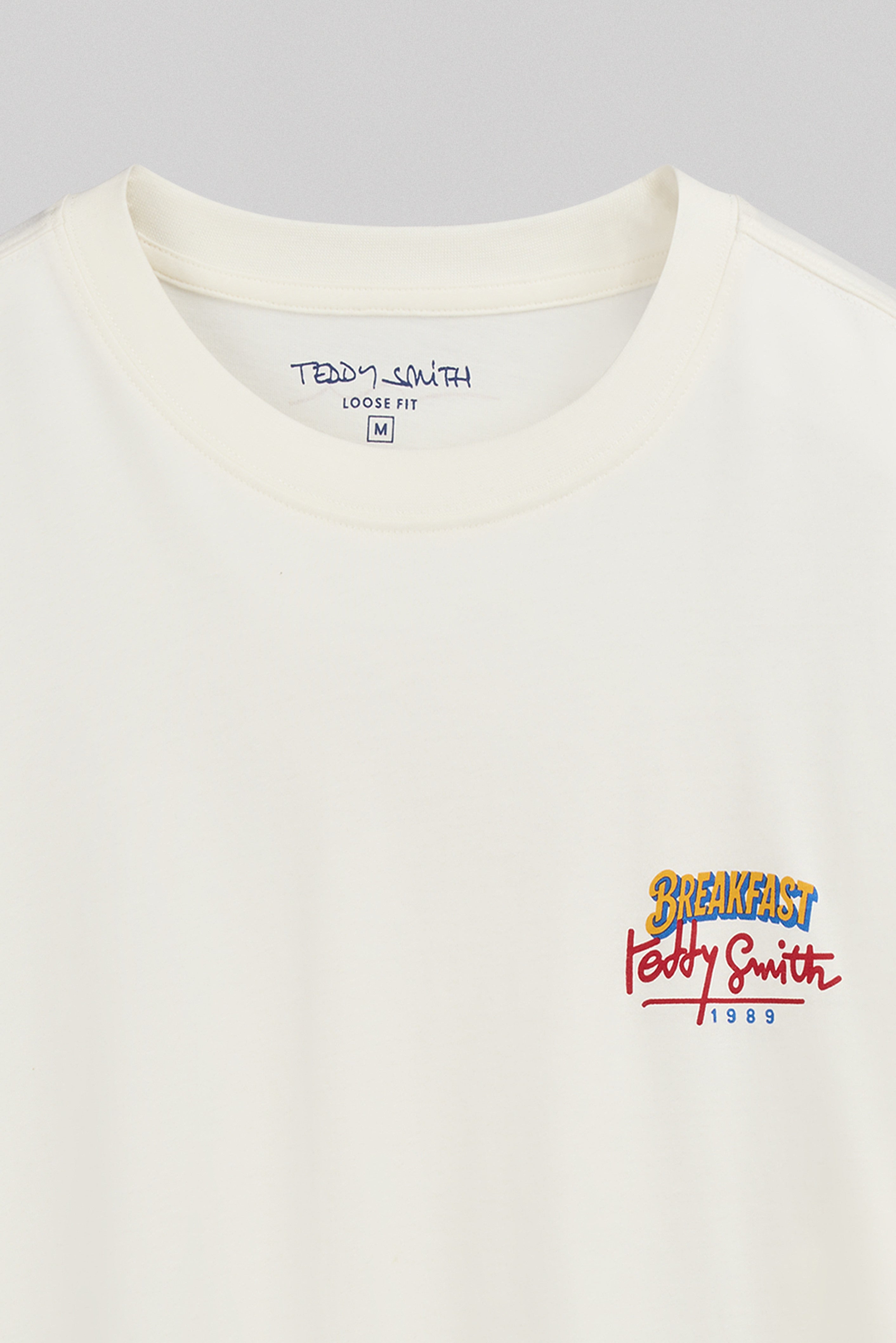Teddy Smith T-Breakfast MC t-shirt blanc imprimé