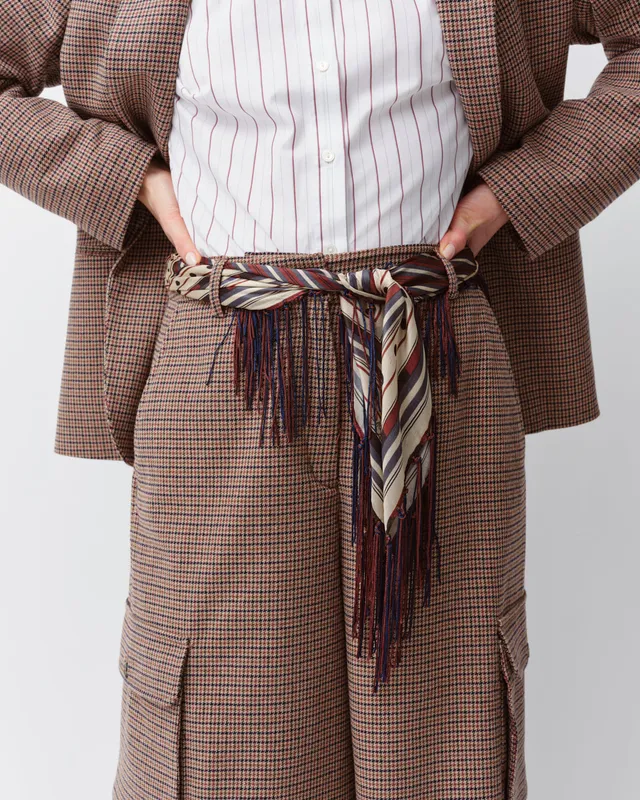 DIEGA FAREO foulard soie marine prune