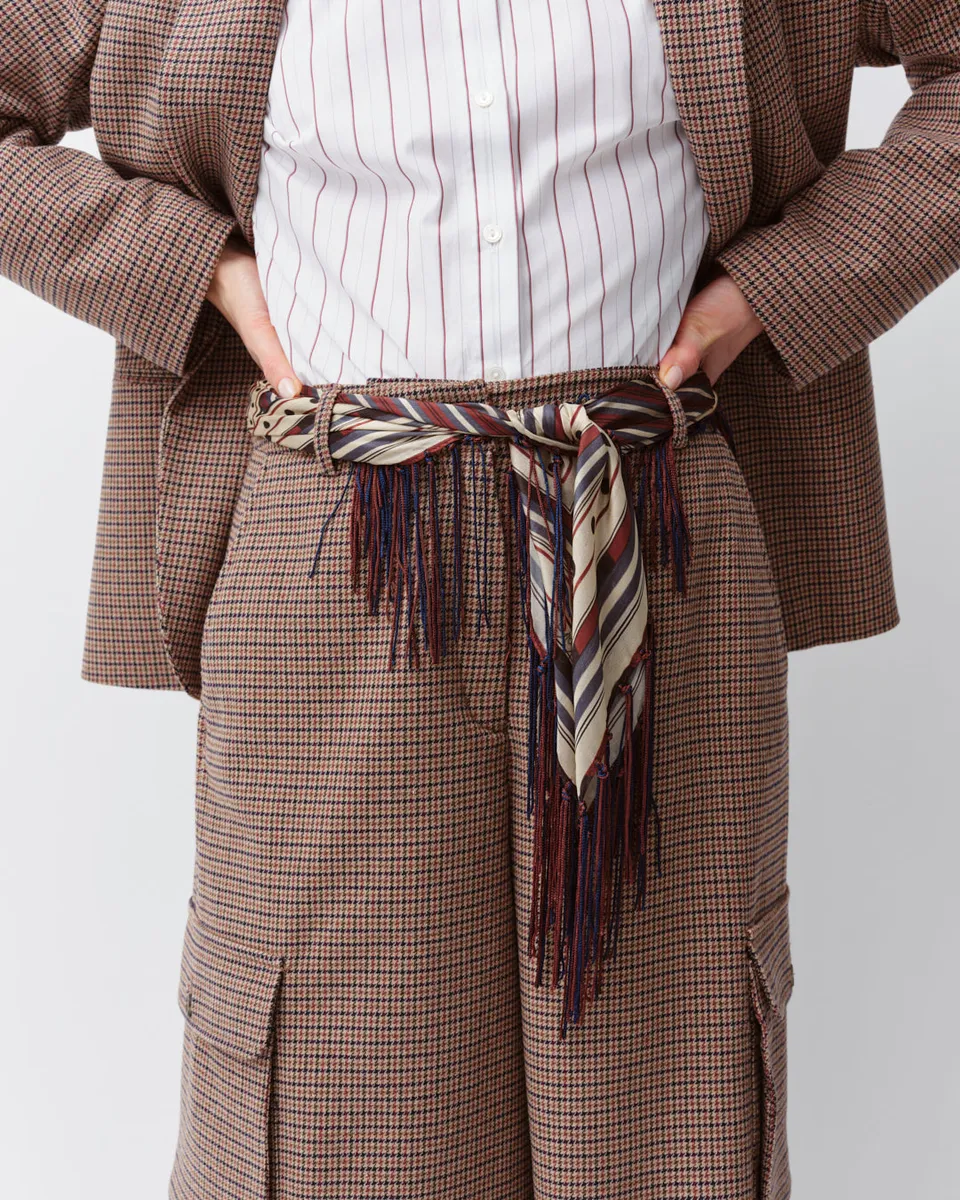 DIEGA FAREO foulard soie marine prune