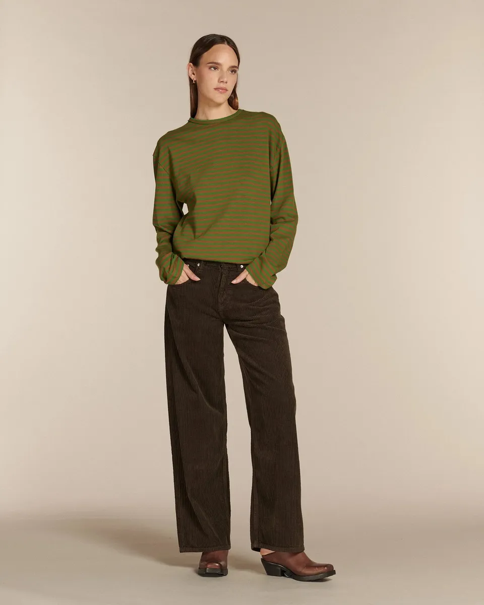 Labdip River Moka pantalon large velours côtelé coton