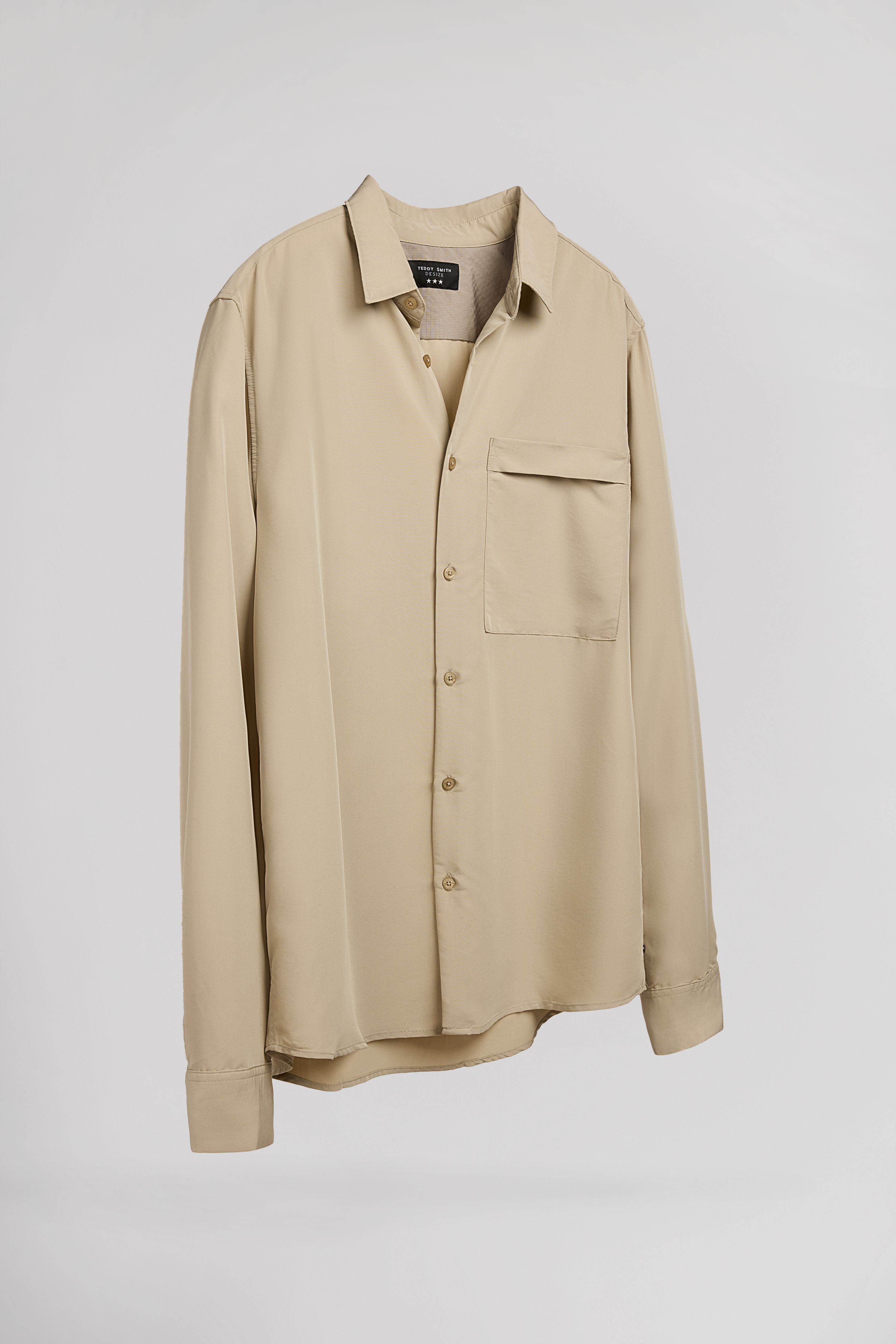 Teddy Smith C-Willfried chemise homme beige col français