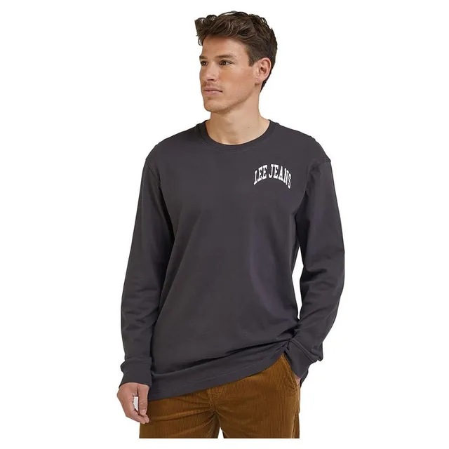 Lee Varsity Tee T-Shirt Homme Bleu Manches Longues