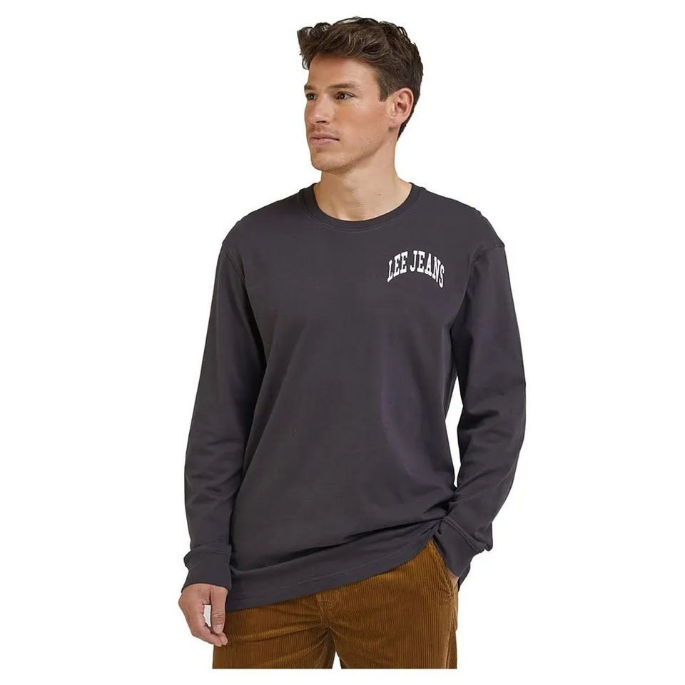 Lee Varsity Tee T-Shirt Homme Bleu Manches Longues