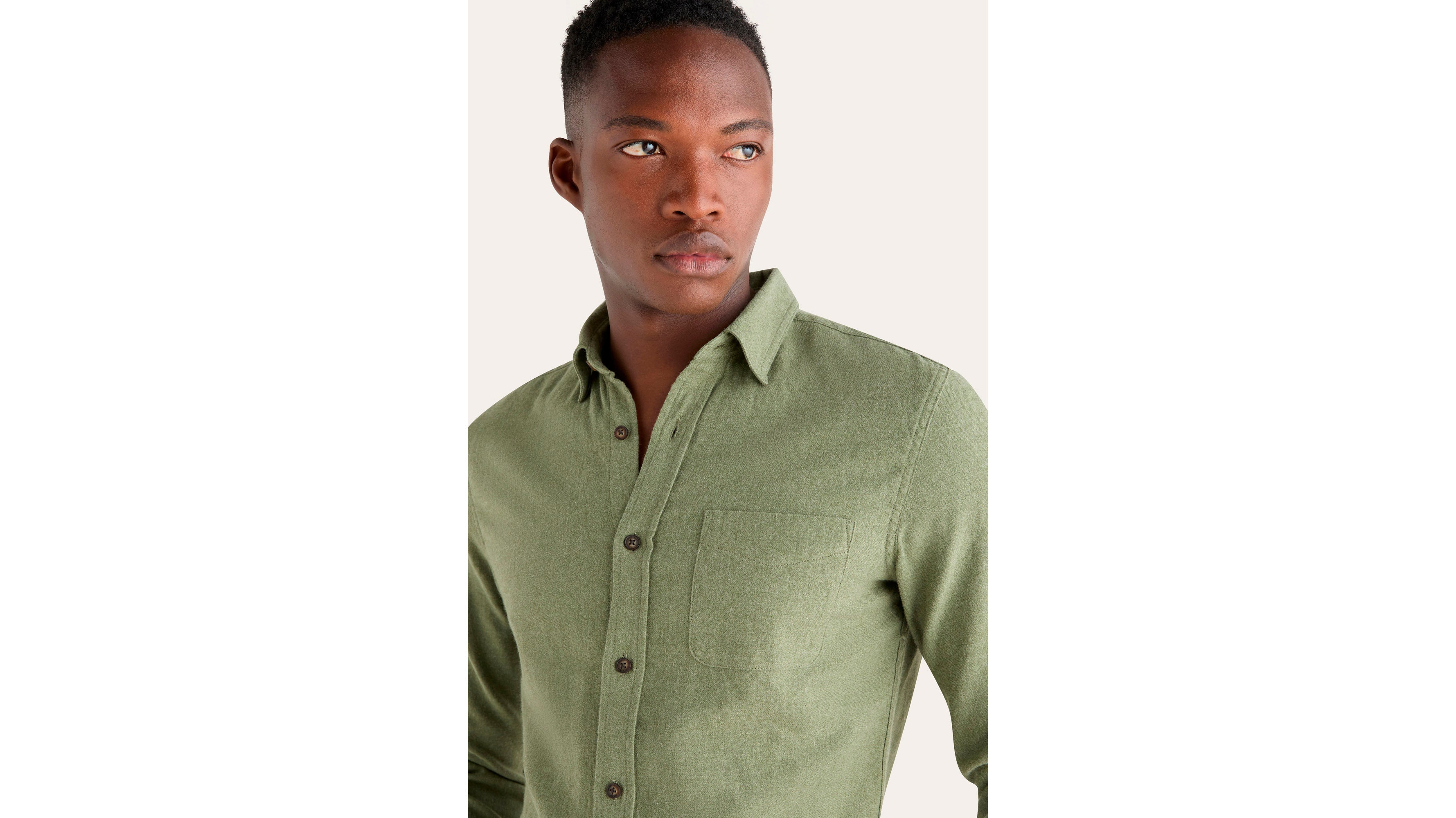 Dockers Icon Slim Fit chemise homme verte boutonnée