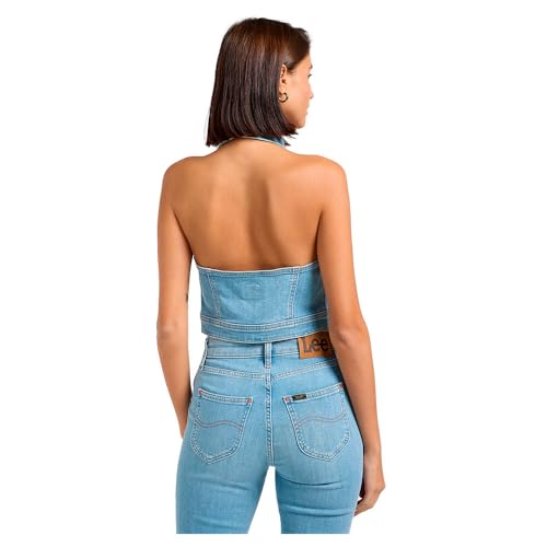 Lee Double Seamed Halter top femme bleu clair