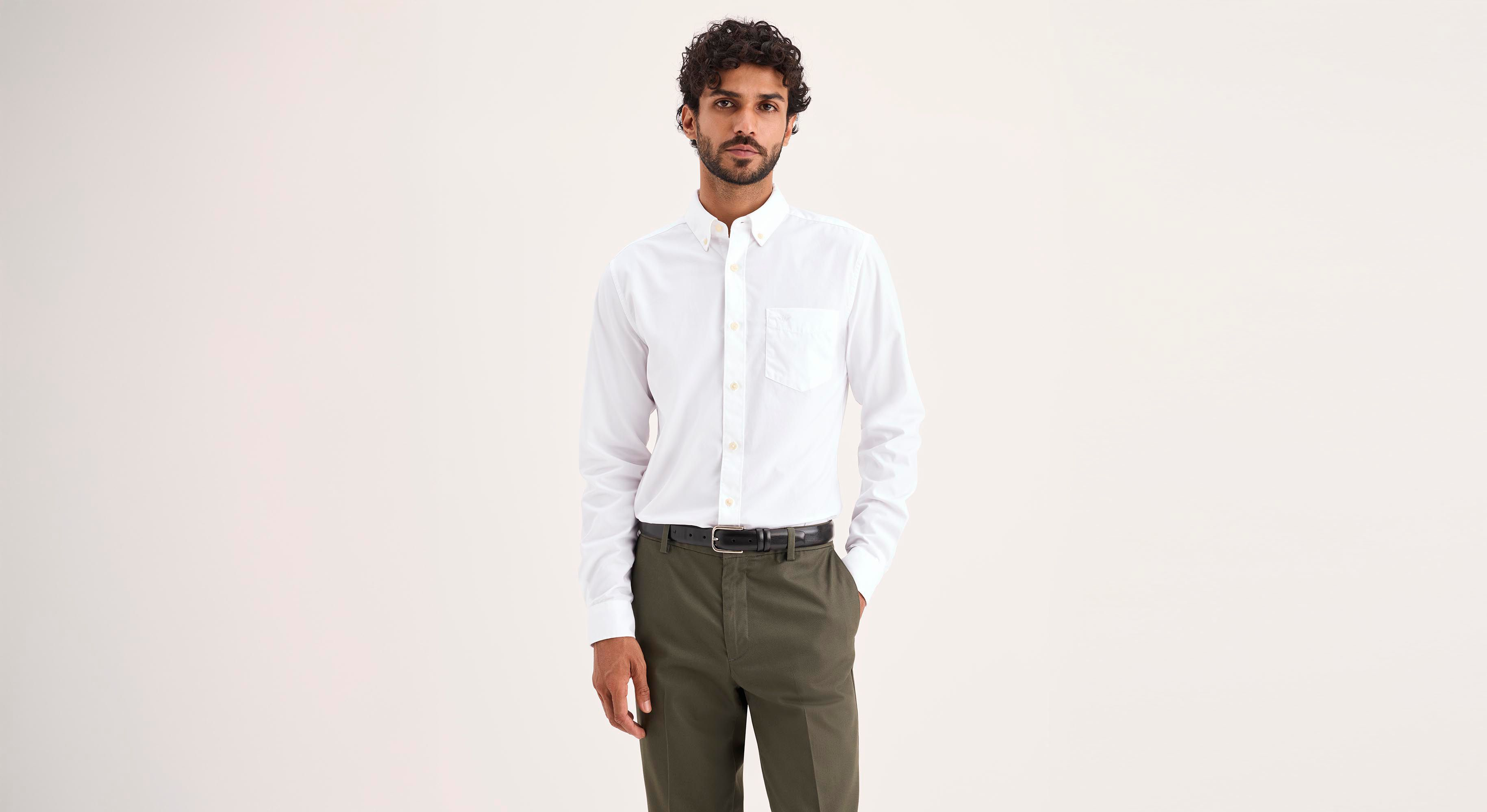 Dockers Signature Stain Defender chemise blanche manches longues