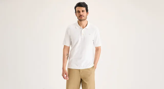 Dockers Original polo slim blanc lucent M