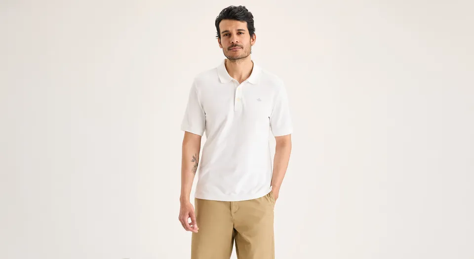 Dockers Original polo slim blanc lucent M