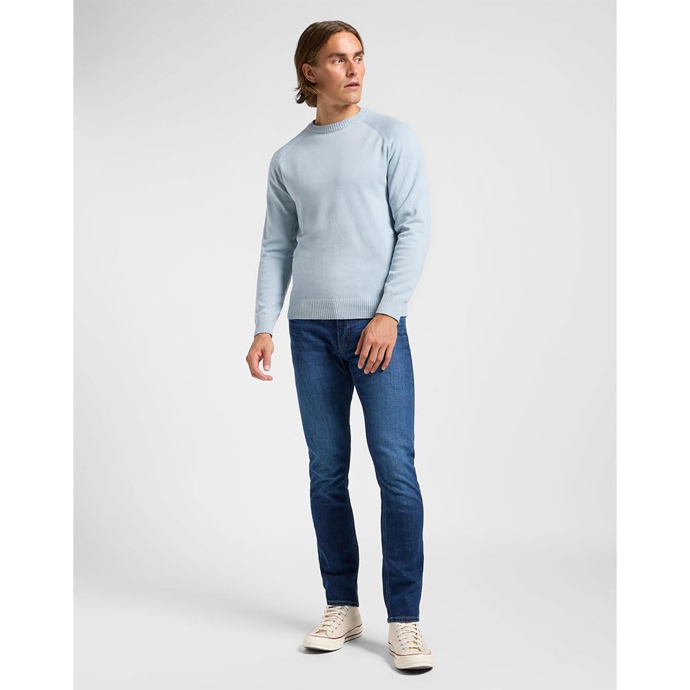 Lee Clean Raglan Sweater sweat homme gris taille M coton