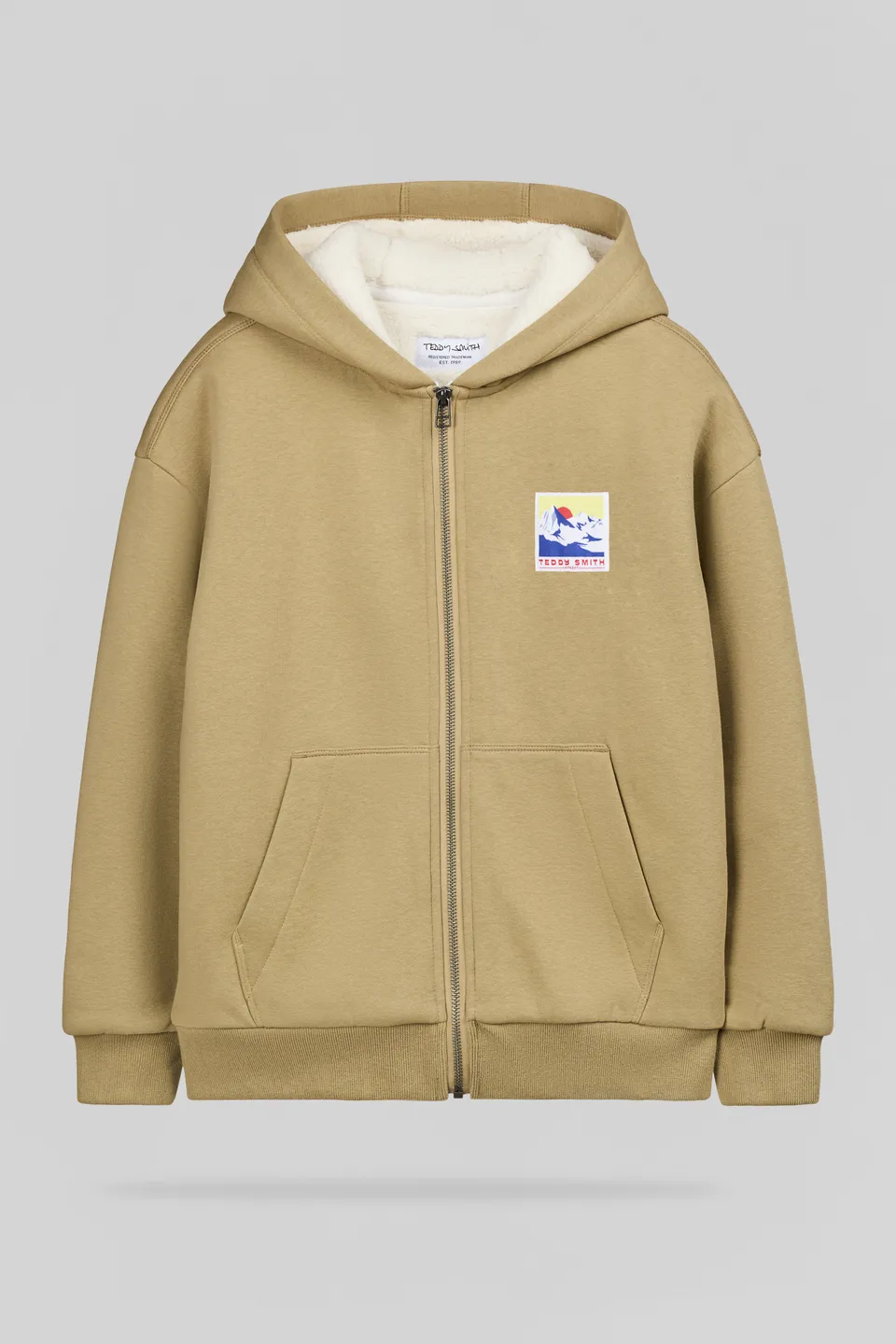 Teddy Smith Giclass Edan HZ JR gilet garcon beige sherpa