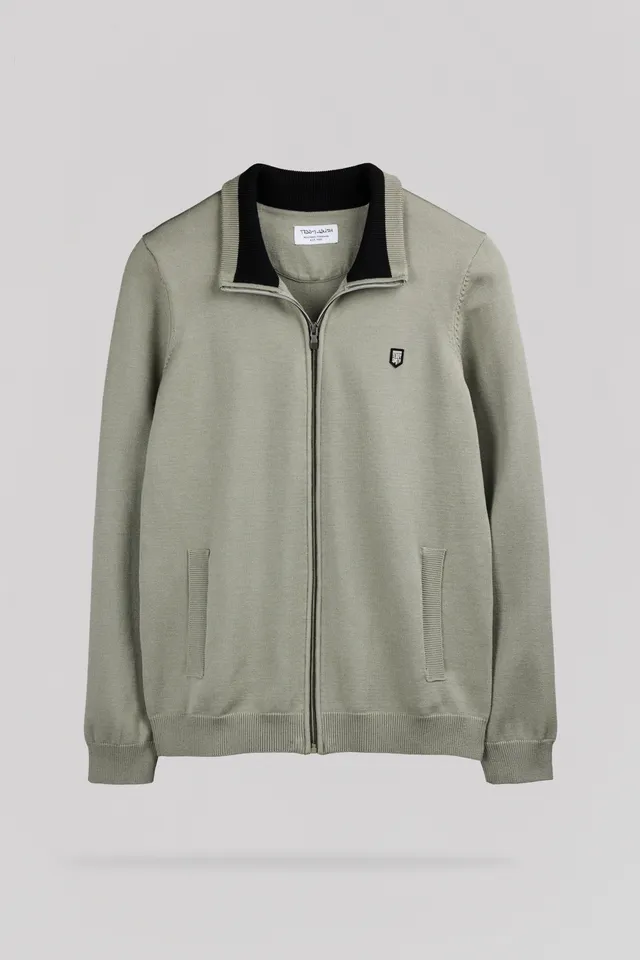Teddy Smith G-Martyn gilet zippé kaki homme