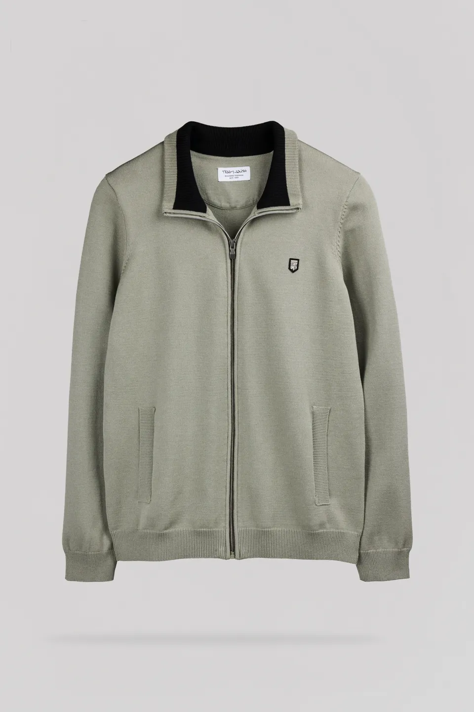 Teddy Smith G-Martyn gilet zippé kaki homme