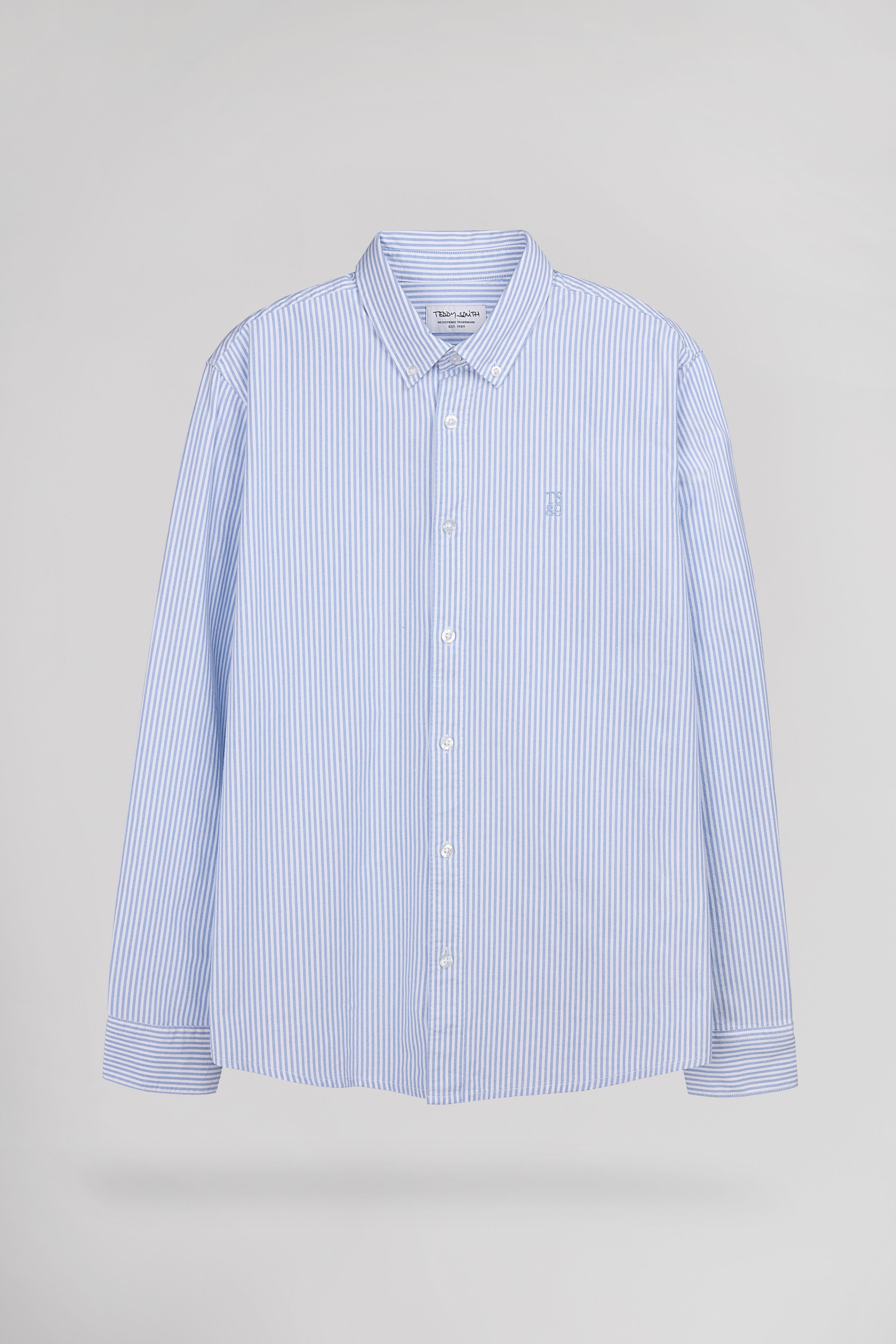 Teddy Smith C-Stanley ML chemise rayures Pastel Blue