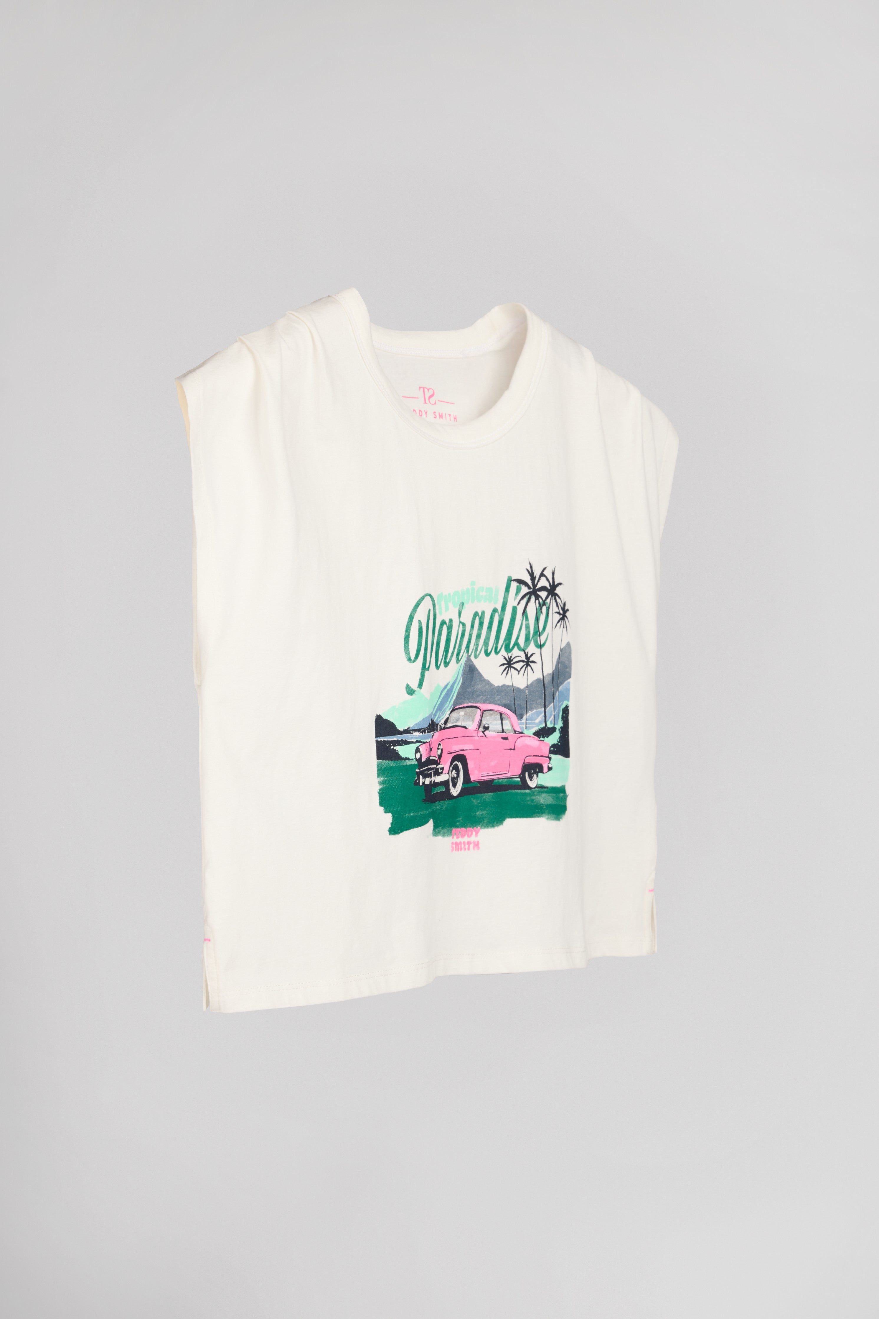 Teddy Smith T-Doli JR débardeur fille blanc coton