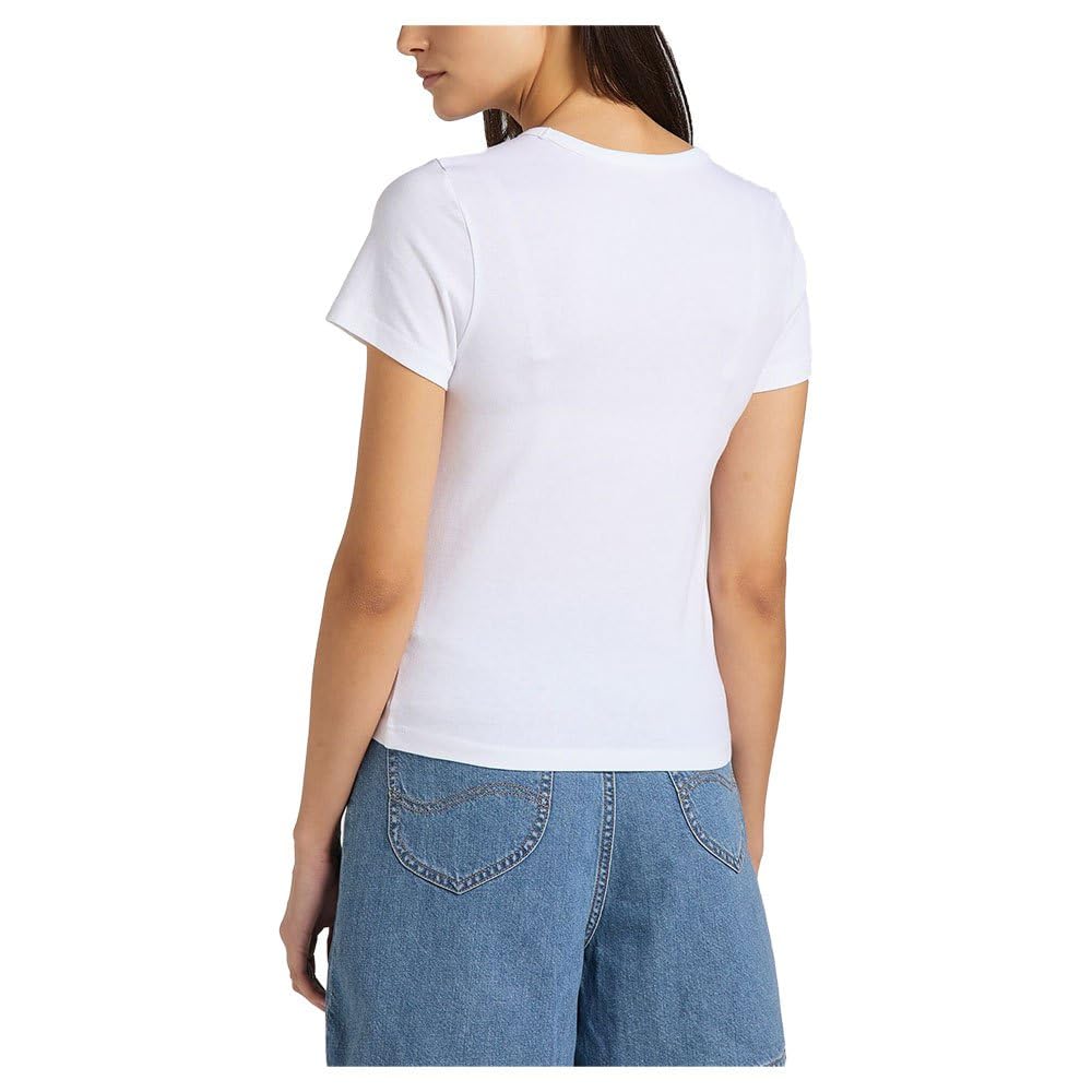 Lee Slim Cropped Tee t-shirt femme blanc ajusté