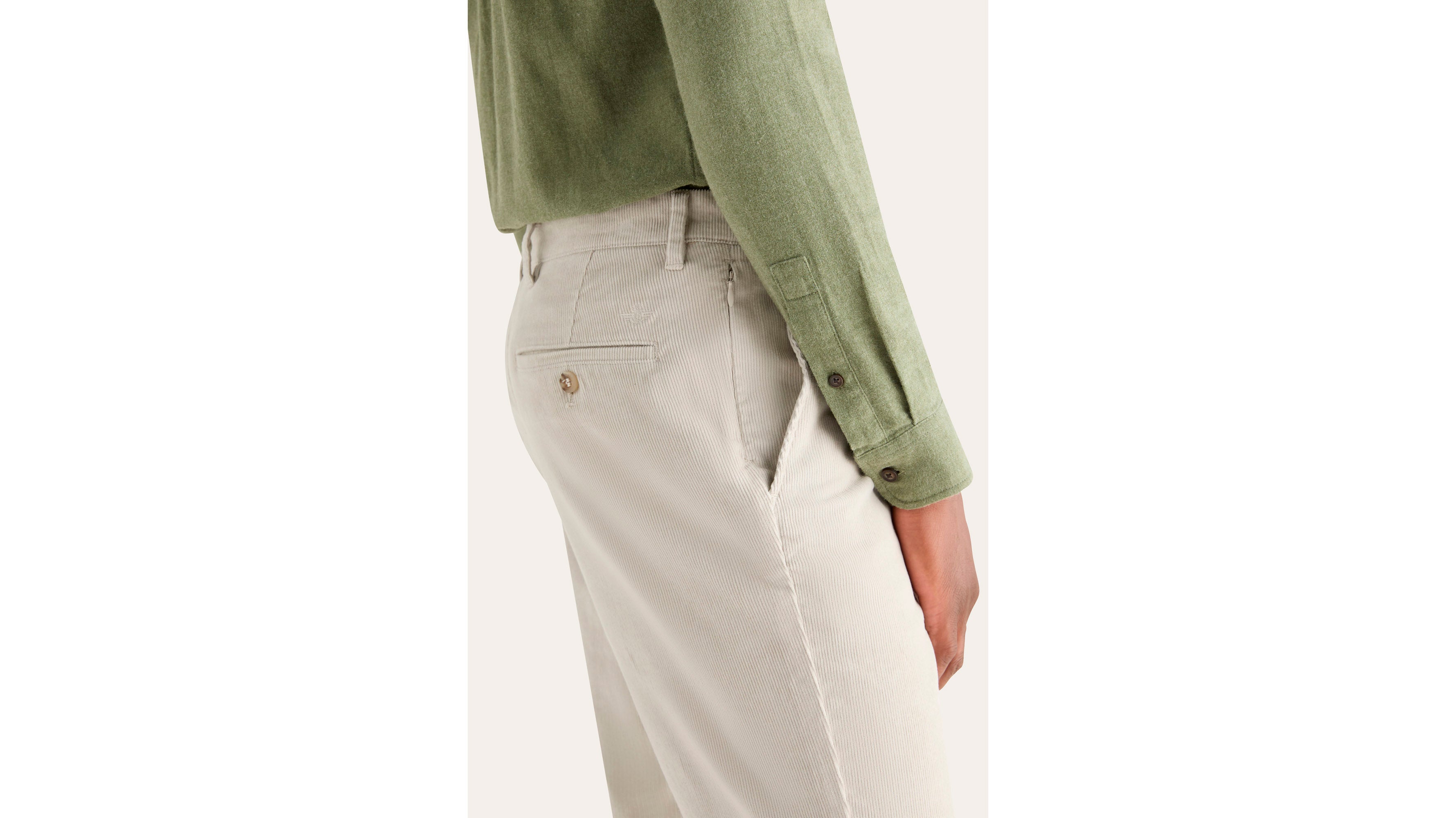 Dockers Crafted Khaki Pantalon chino slim gris stretch