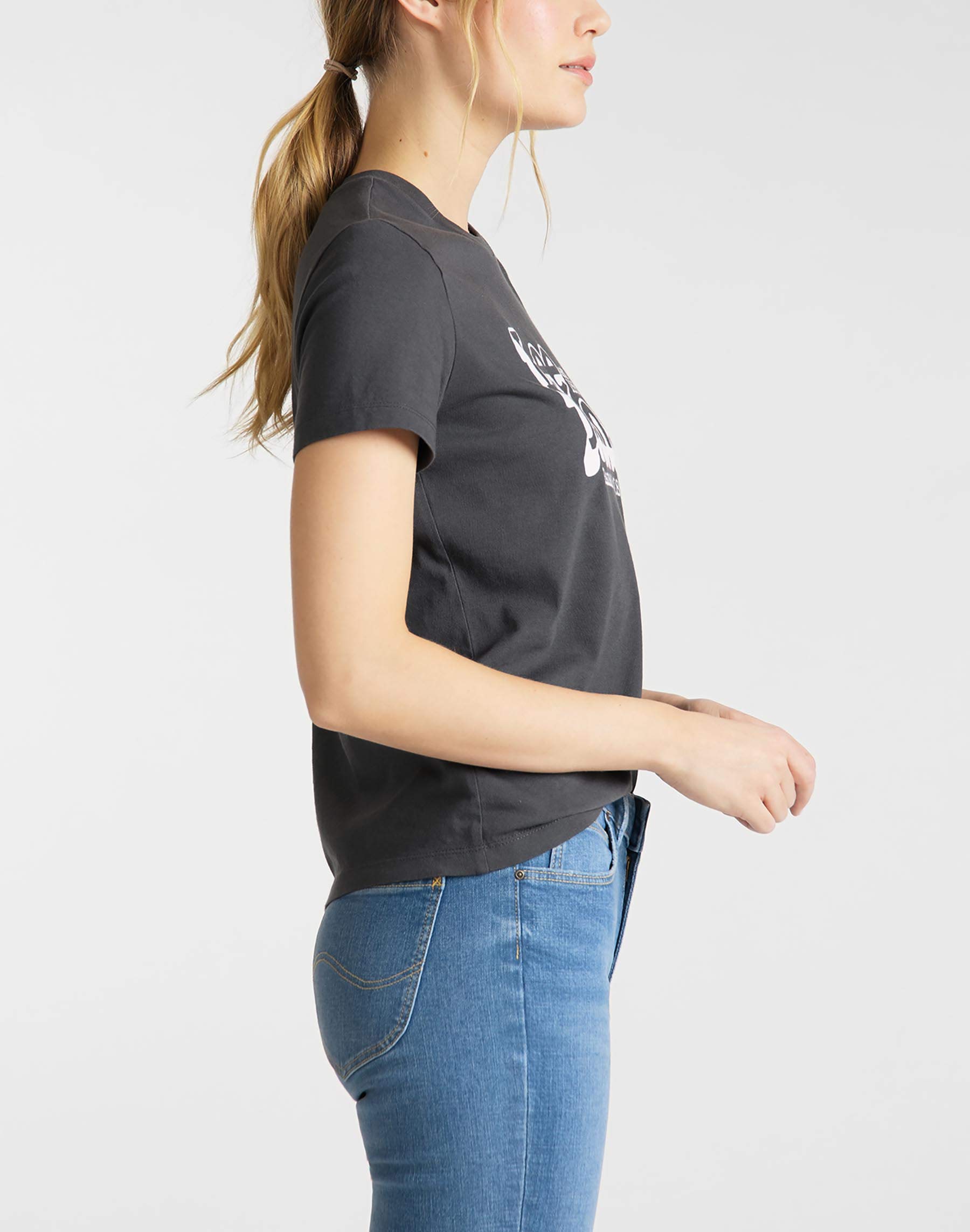 Lee Slim Logo t-shirt femme slim manches courtes