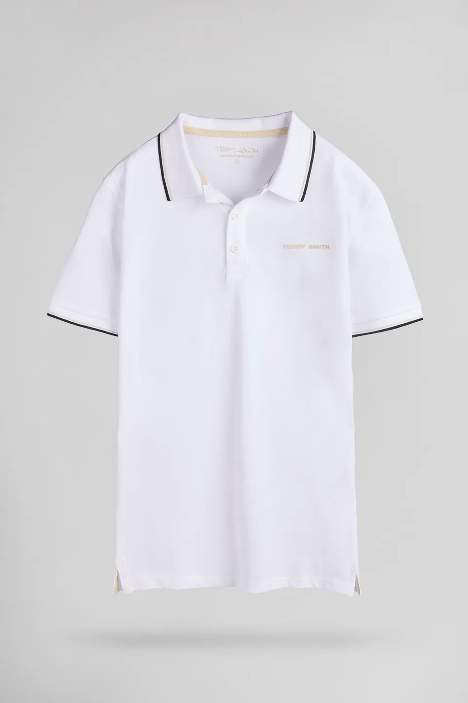 Teddy Smith Pasian 2 MC Polo homme blanc coton piqué