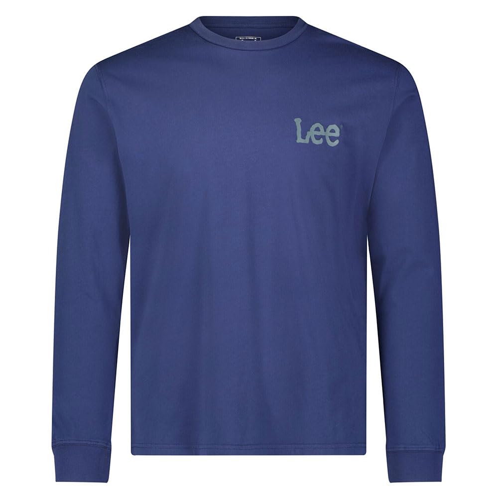 Lee Ls Wobbly Logo Tee t-shirt homme XL écru manches longues