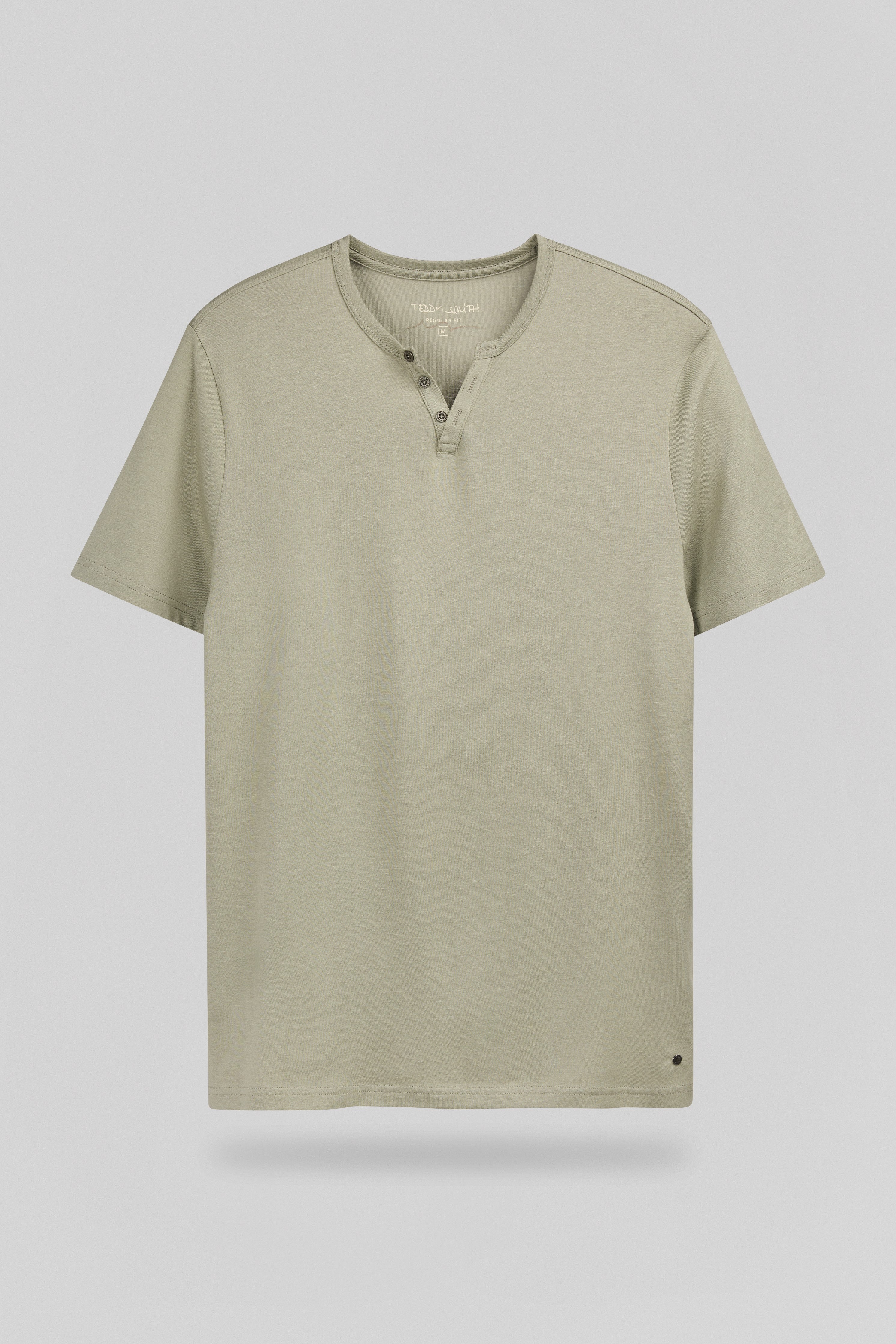 Teddy Smith T-GIANNI MC BLEACH KAKI t-shirt homme kaki