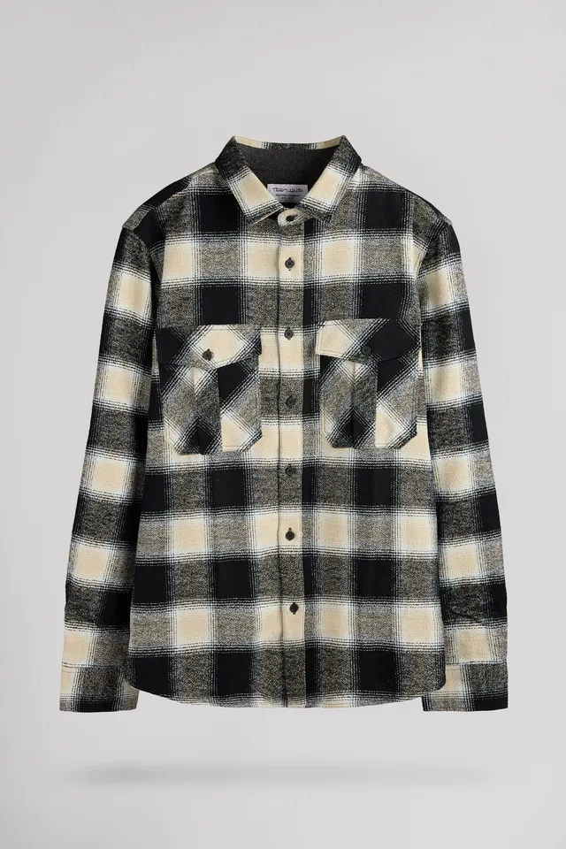 Teddy Smith C-Peak ML chemise à carreaux noire homme