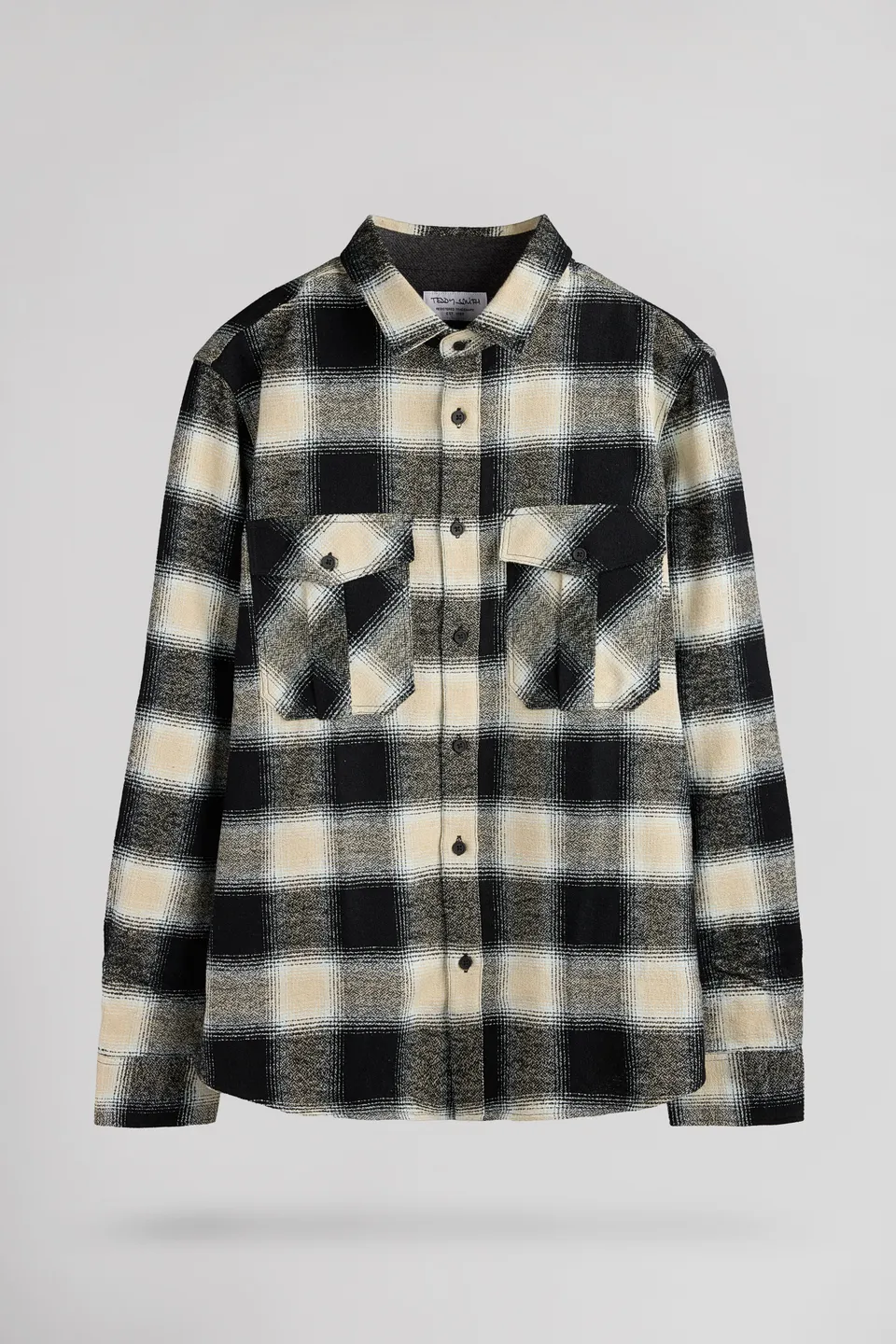 Teddy Smith C-Peak ML chemise à carreaux noire homme