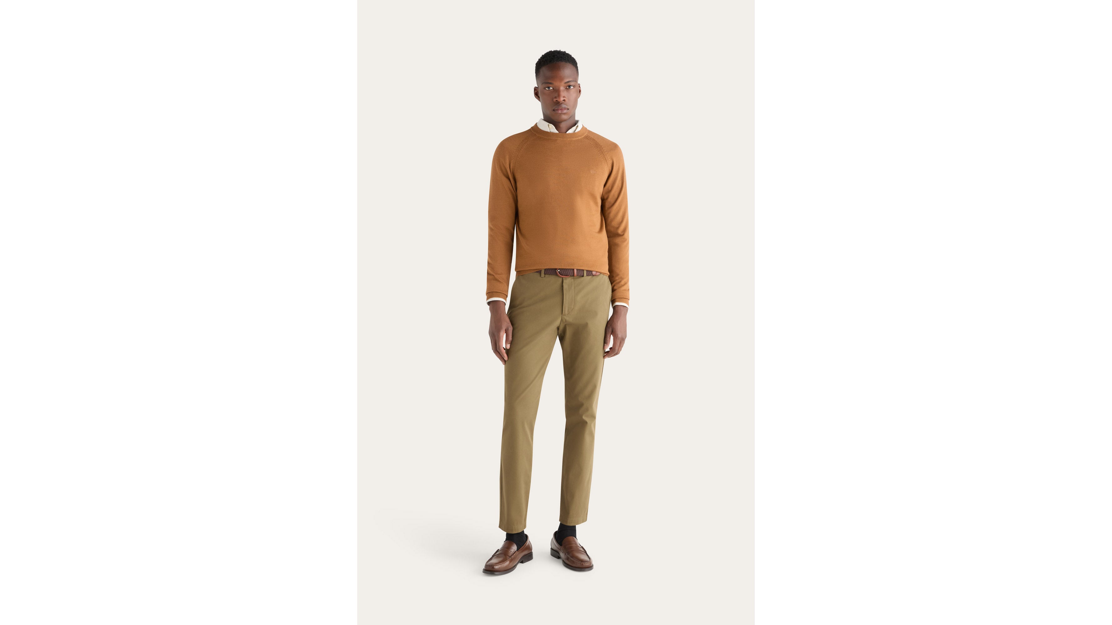 Dockers Regular Pull Homme Marron Coupe Regular
