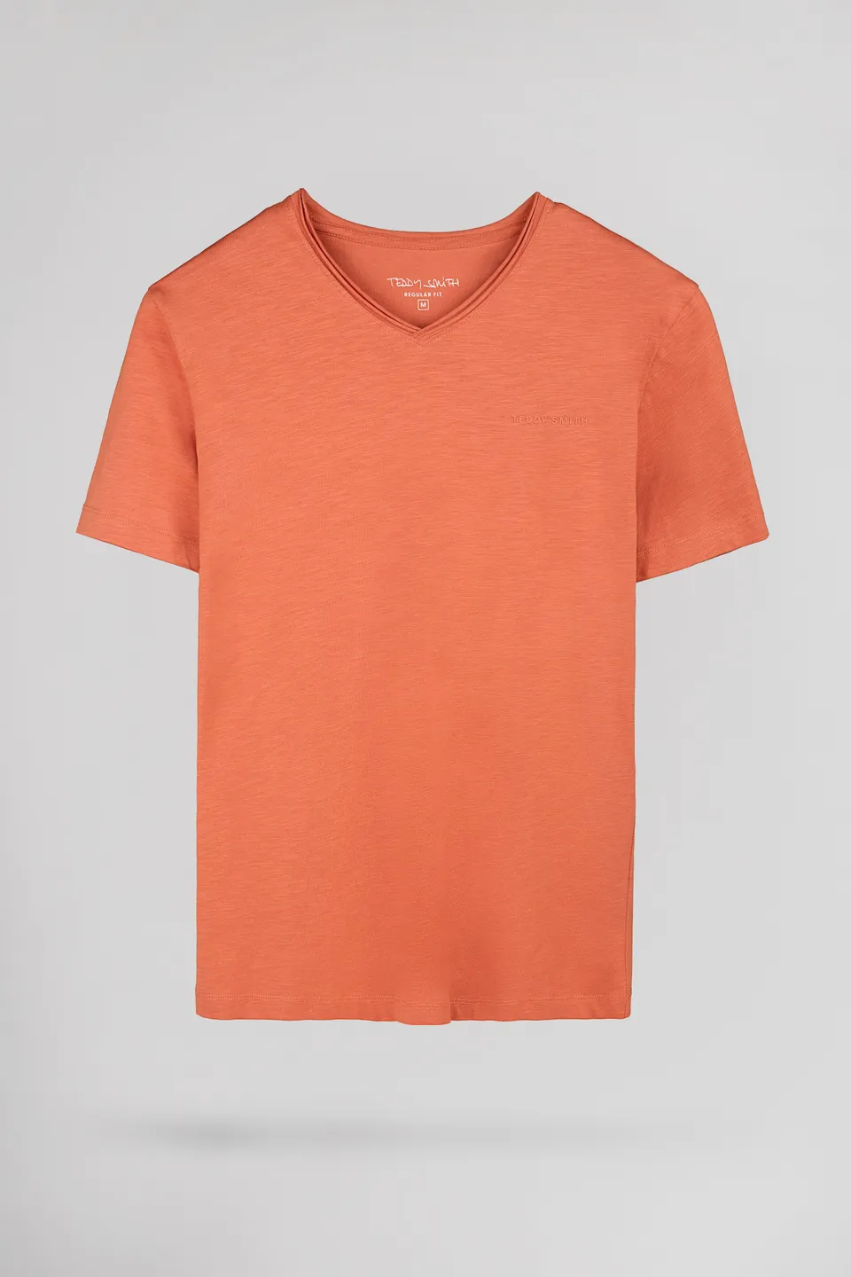Teddy Smith T-Gildas MC t-shirt col V rouge léger