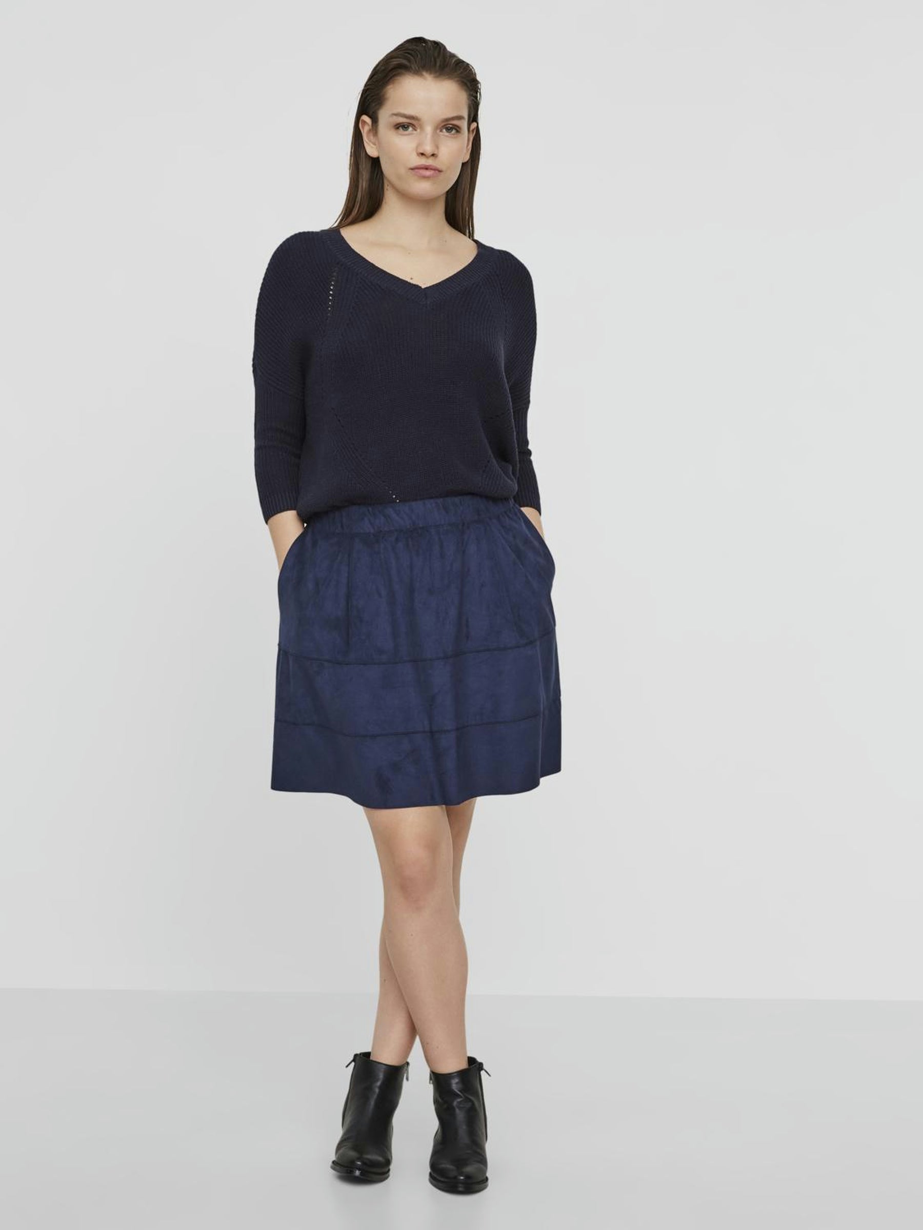 Noisy May mini jupe simili daim taille élastique