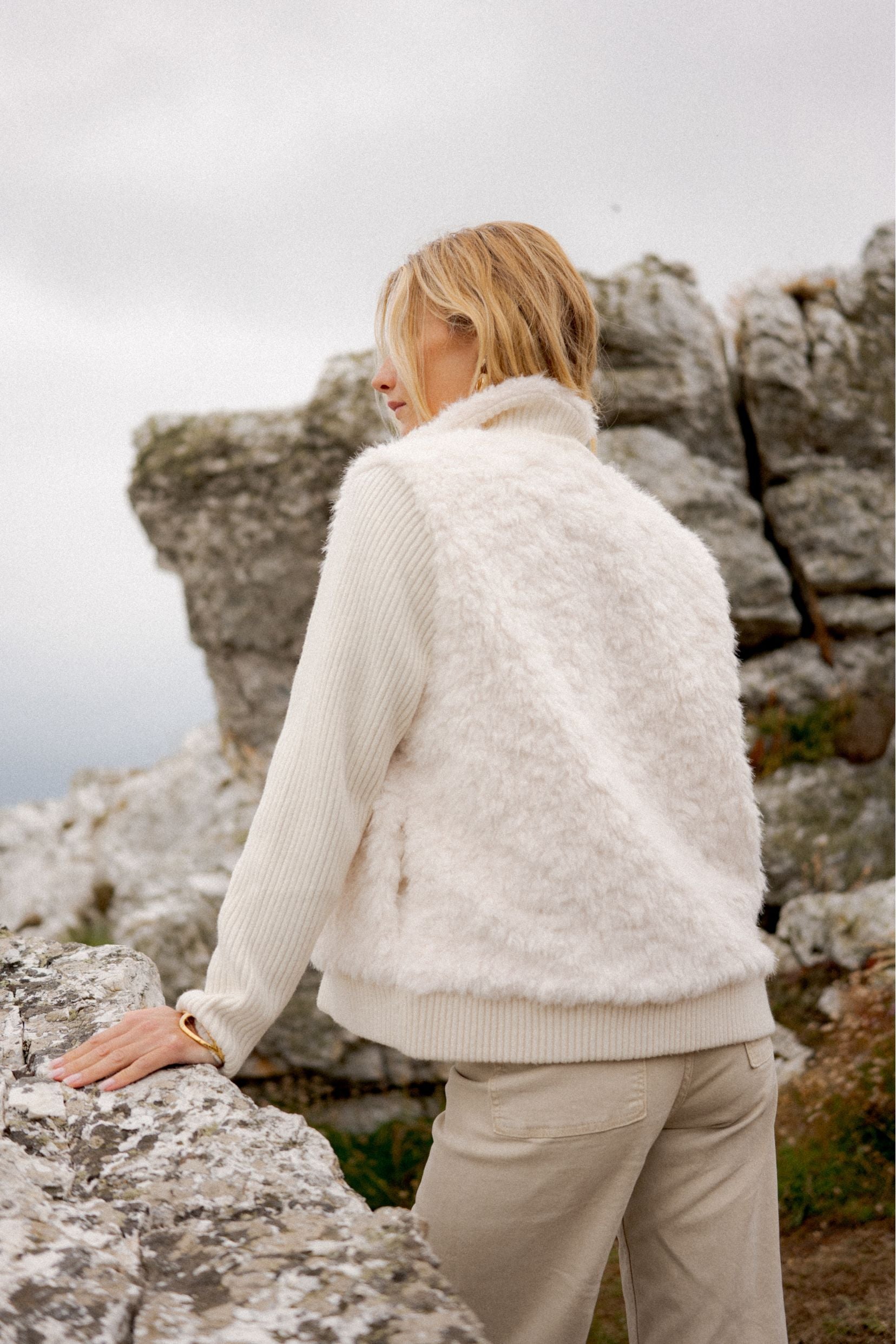 Maison Onado Meryl manteau fausse fourrure loose