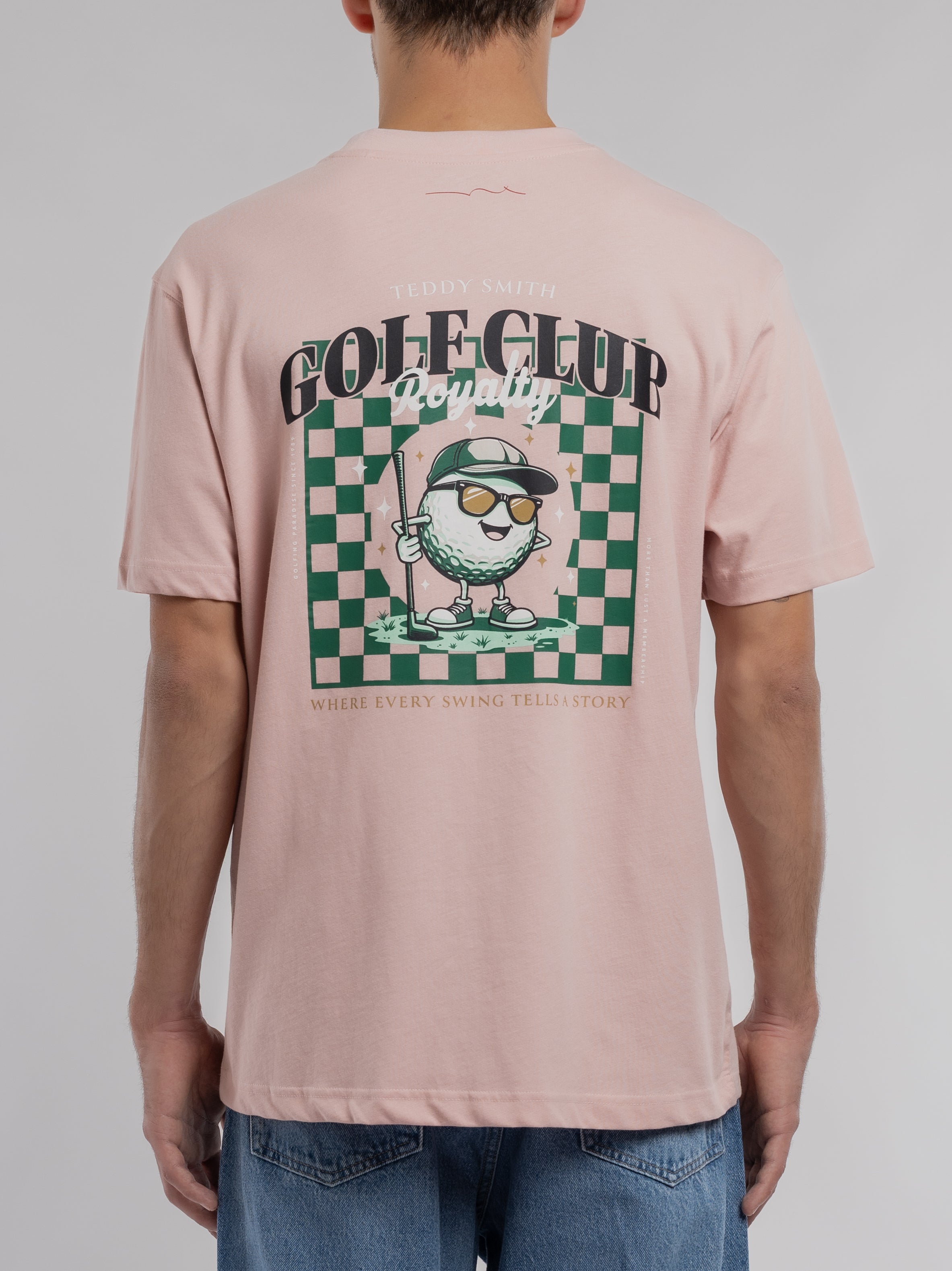 Teddy Smith T-Damien MC t-shirt ample rose pastel homme