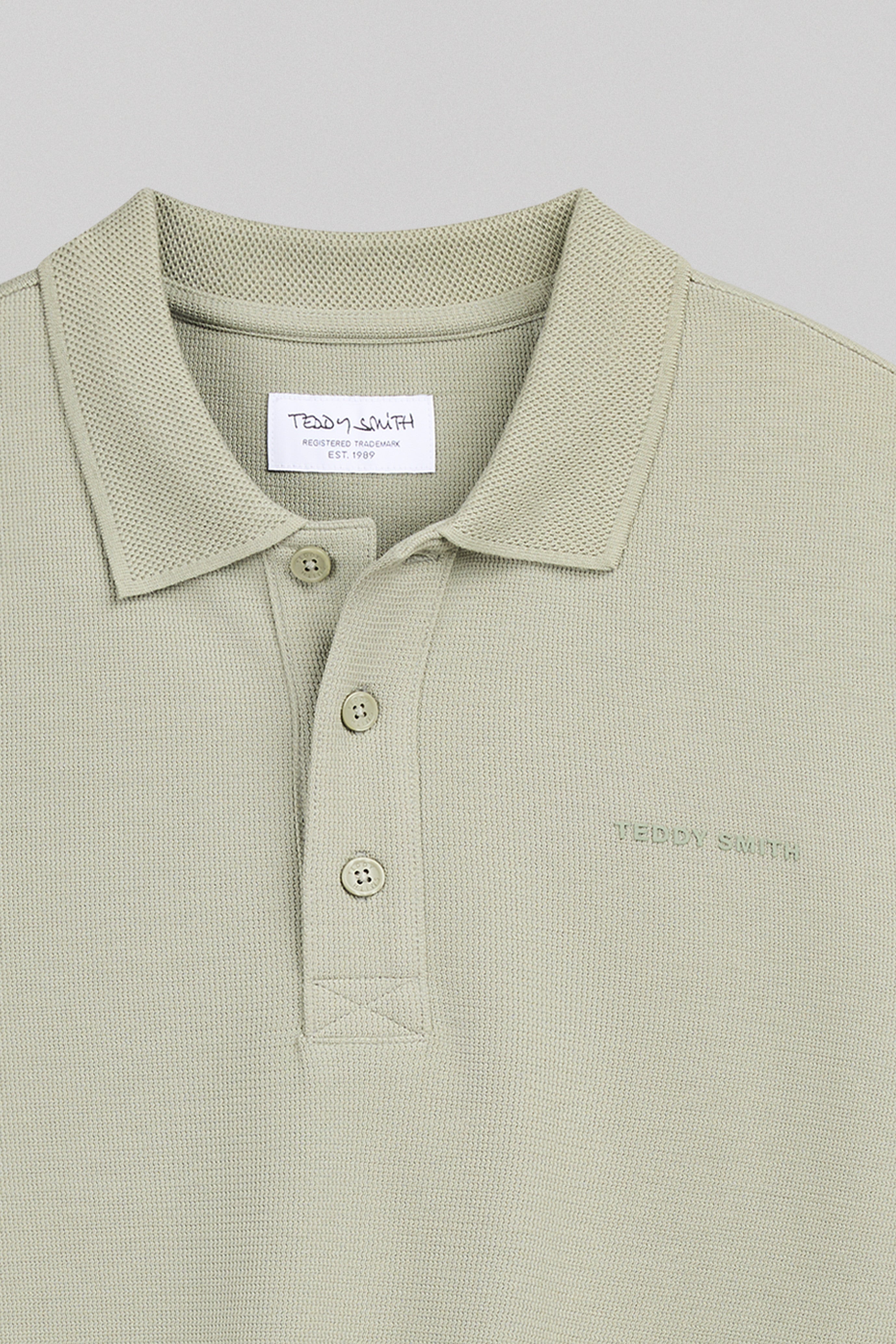 TEDDY SMITH P-JOEL ML polo manches longues kaki coton