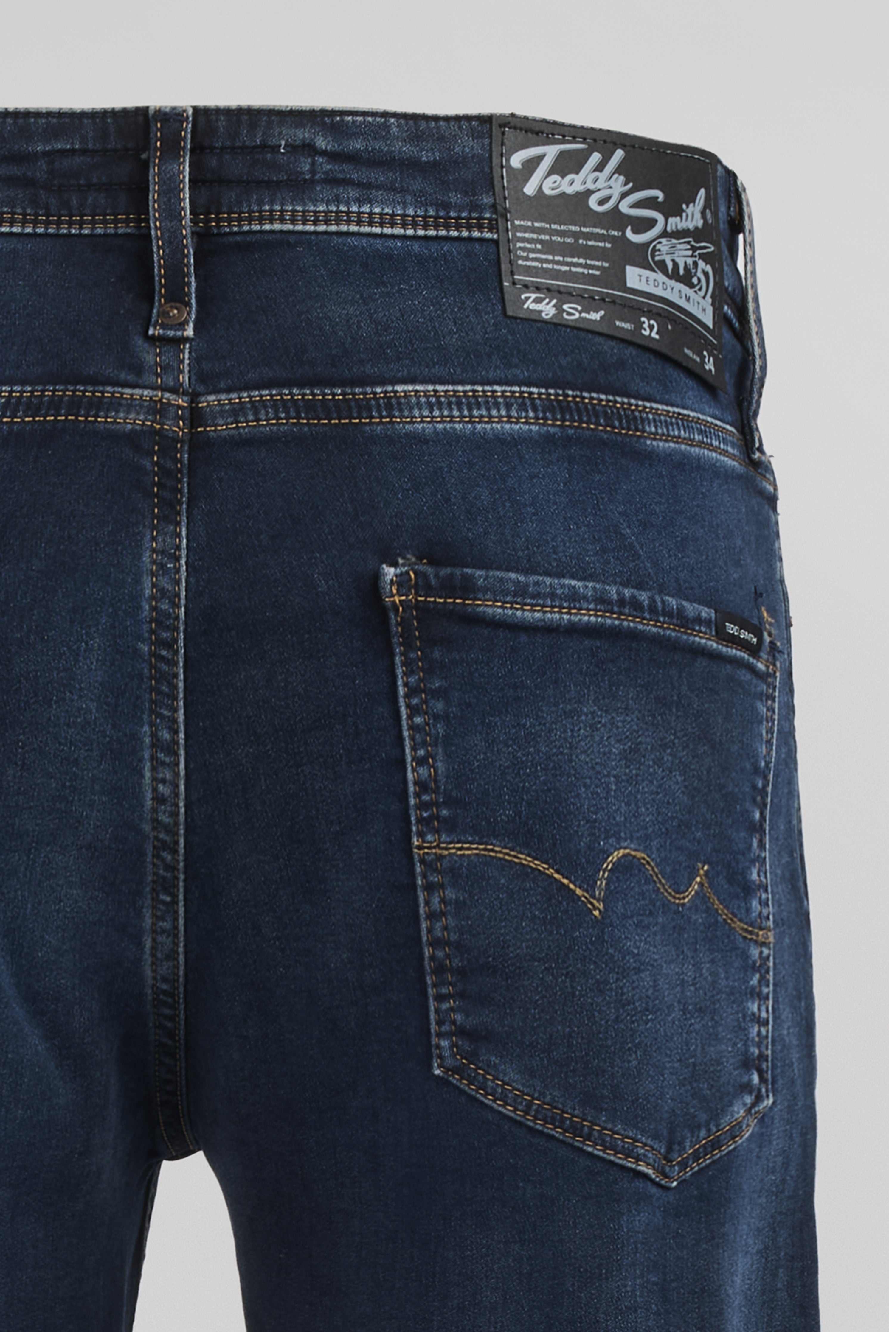 Teddy Smith Reeple Rock Swe jean slim sweat denim old new L34