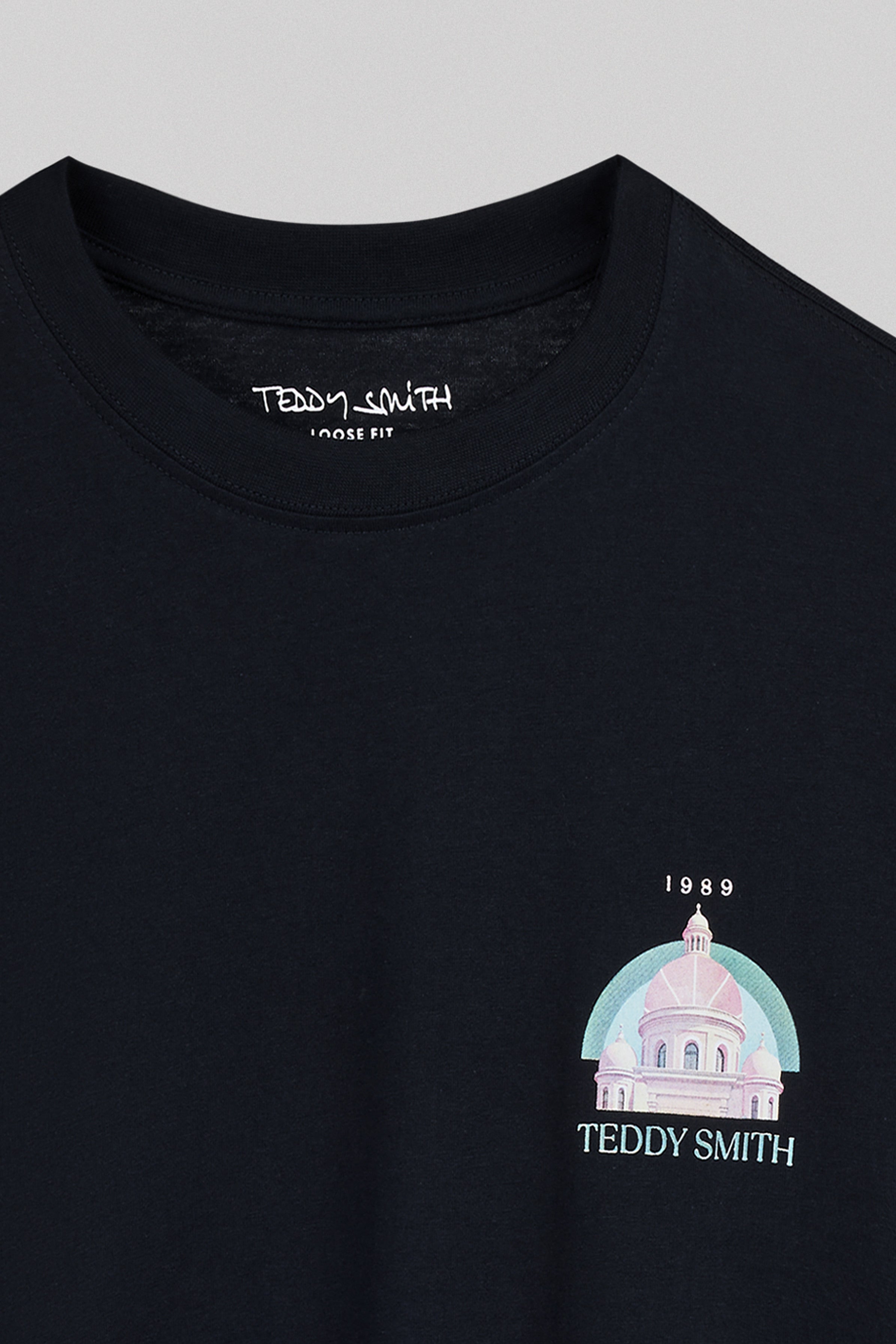 Teddy Smith T-Andrew MC t-shirt ample Dark Navy col rond