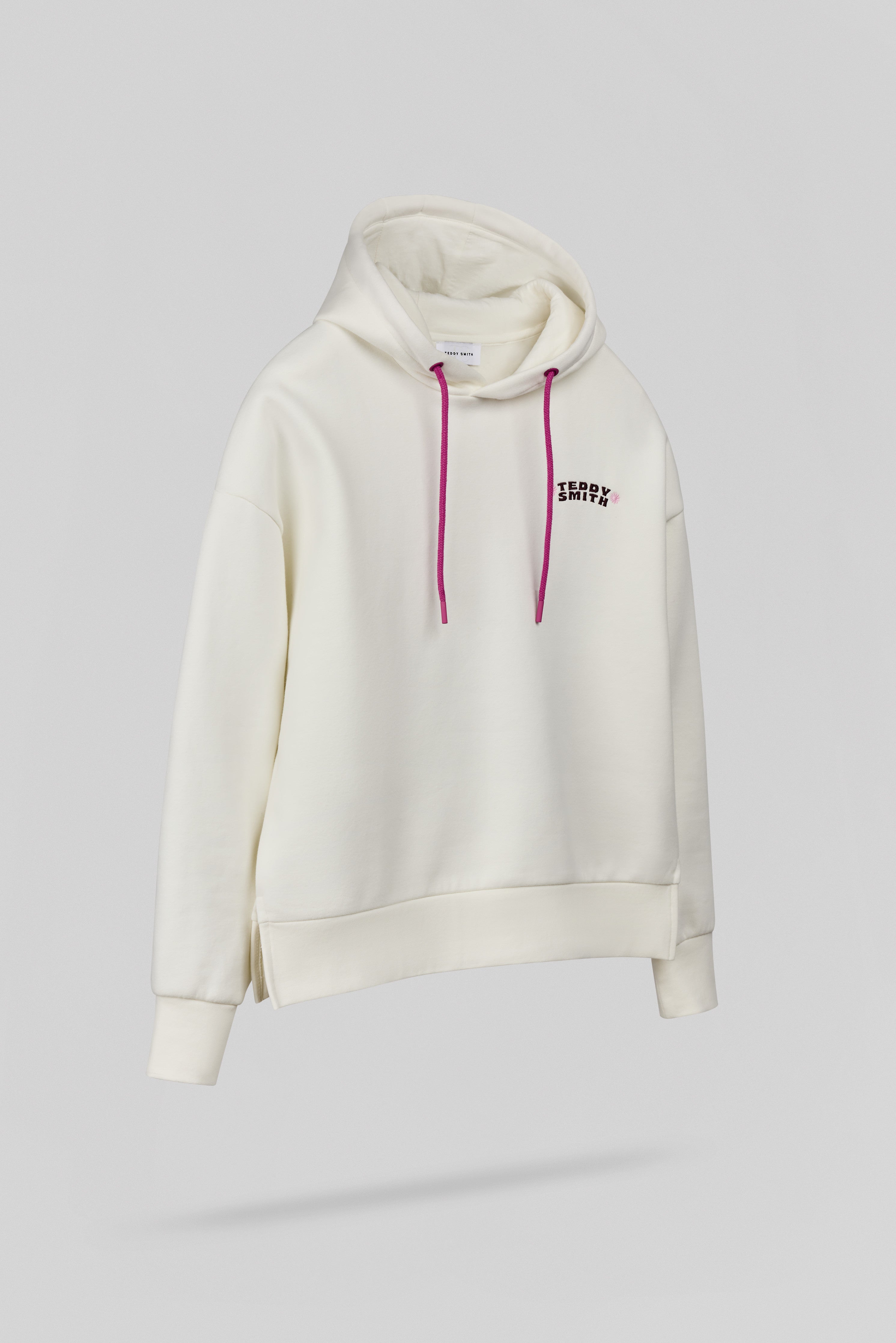 Teddy Smith S-Bird Hoody sweat capuche blanc femme brodé