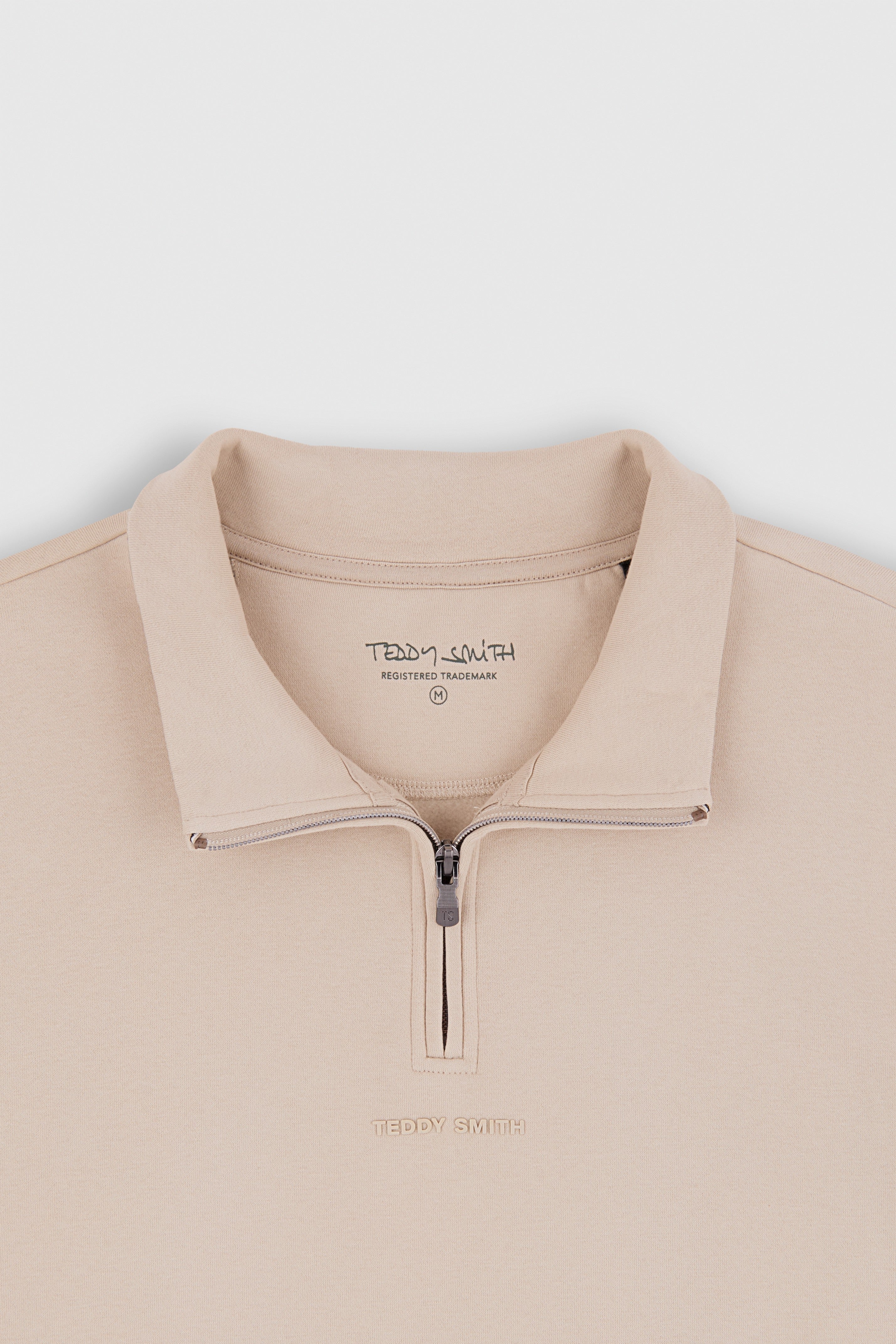 Teddy Smith S-Loten sweat grège col haut coupe large