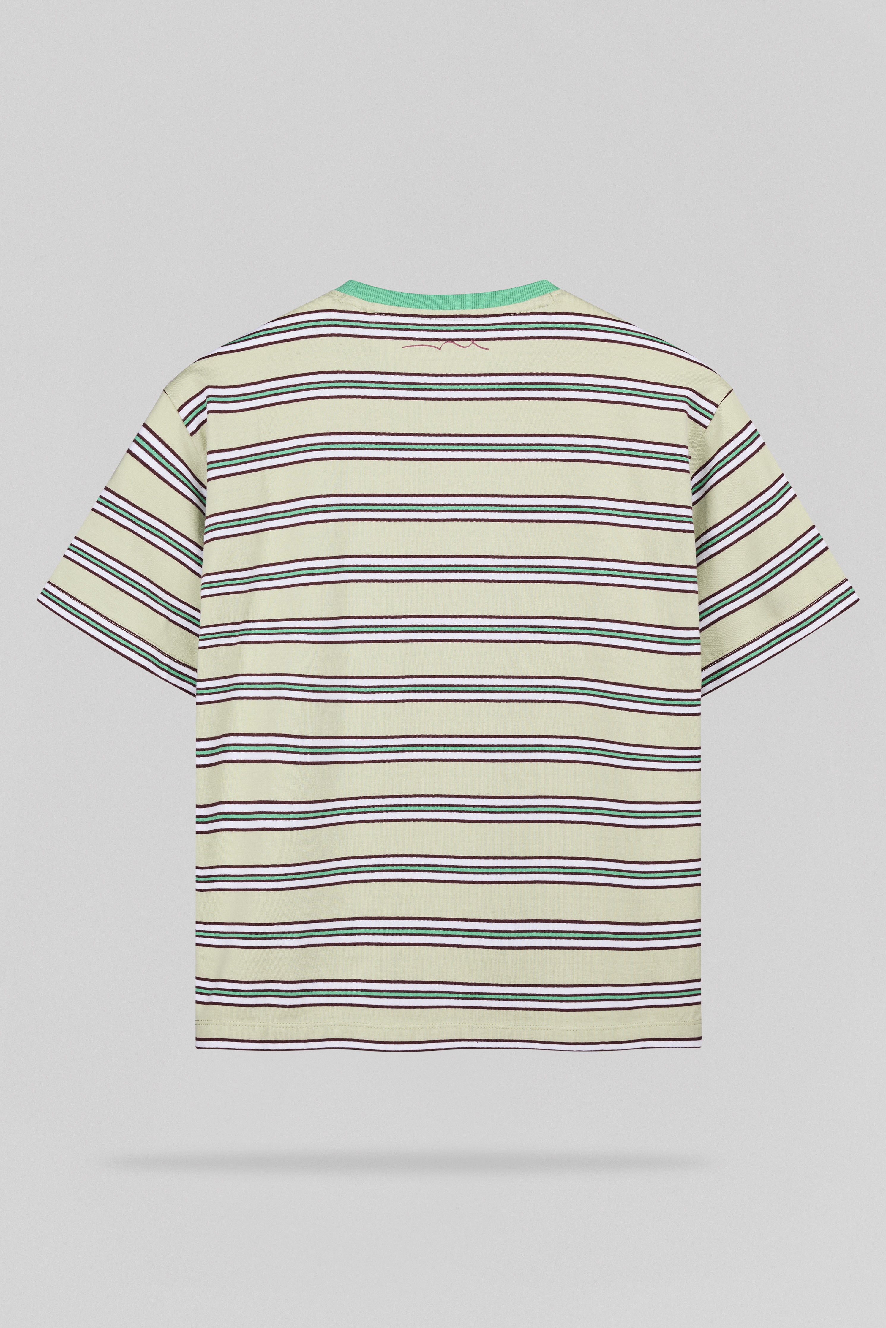 Teddy Smith T-Stripy MC JR t-shirt garçon vert nacre