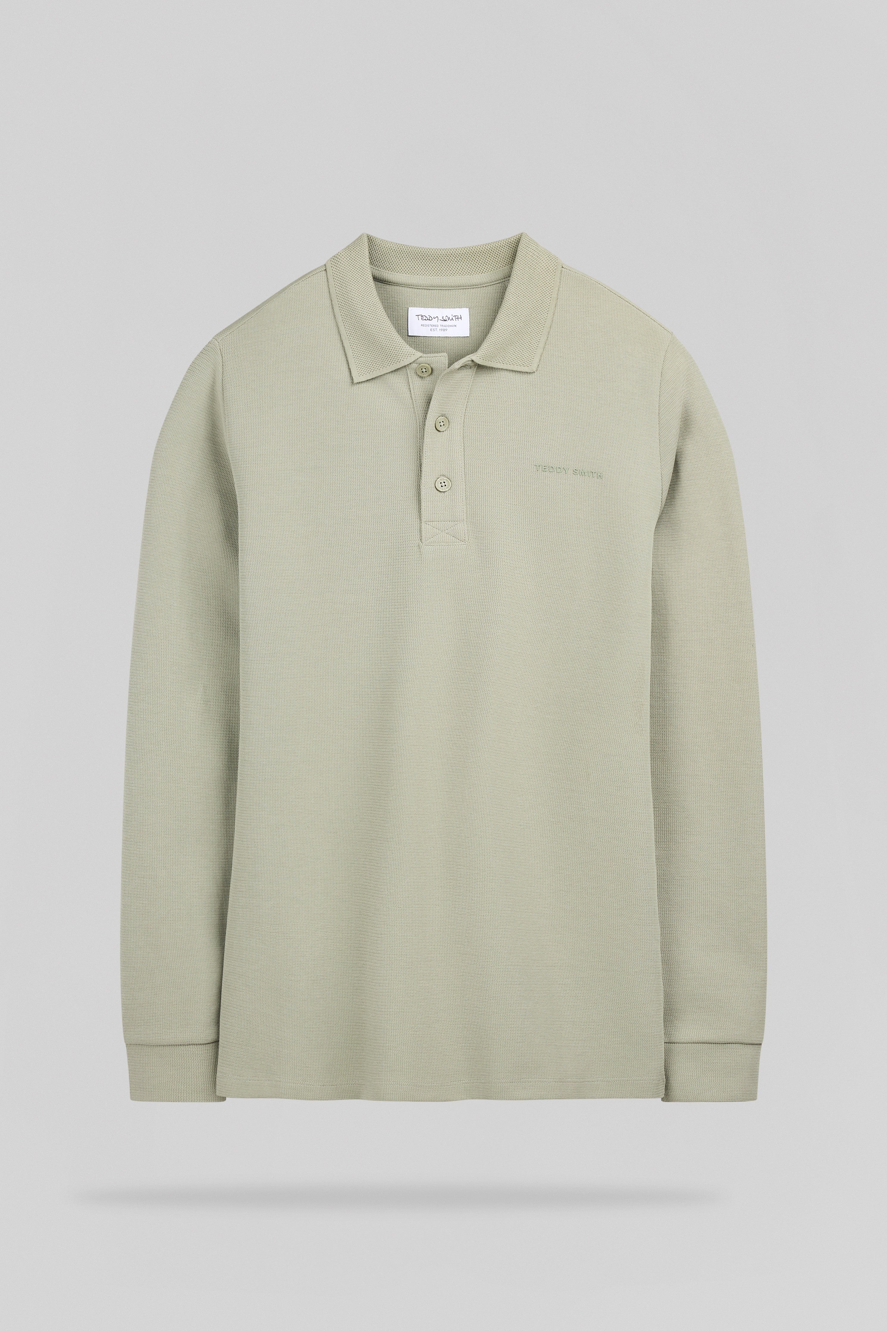 TEDDY SMITH P-JOEL ML polo manches longues kaki coton