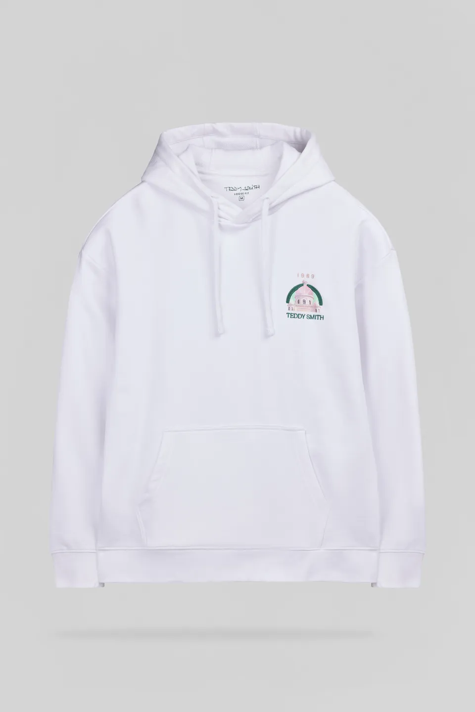 Teddy Smith S-Andrew Hoody sweat blanc capuche
