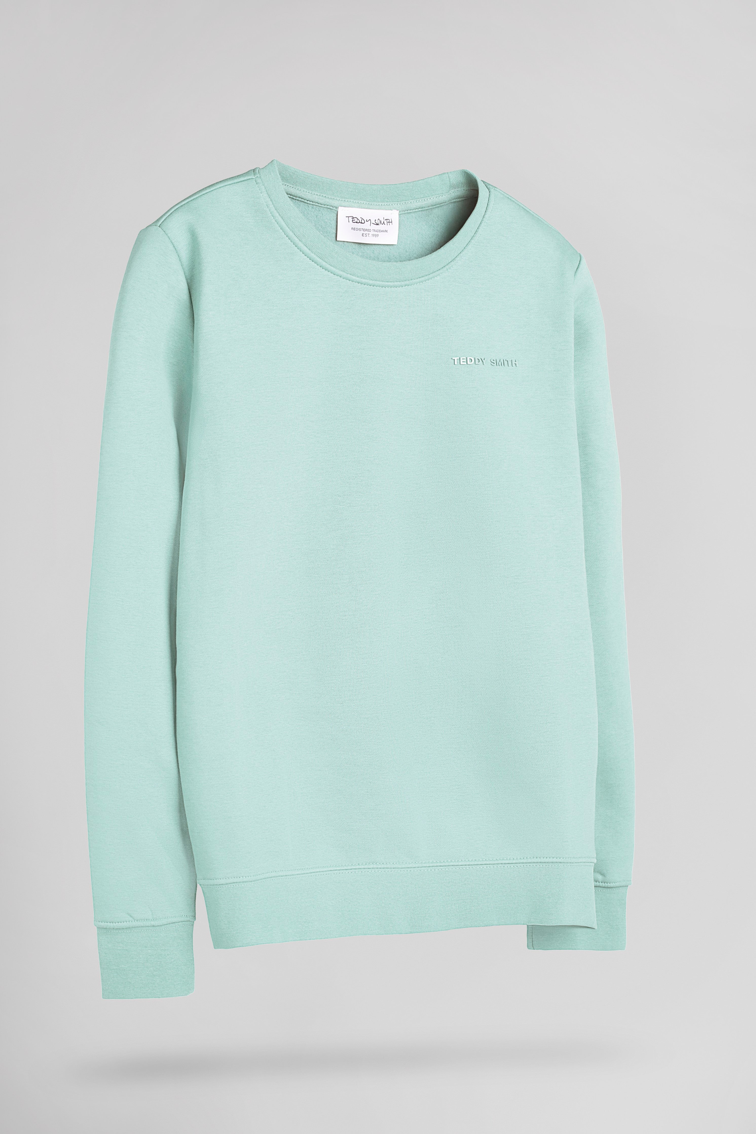 Teddy Smith S-Nark RC JR sweat col rond bleach menthol coton