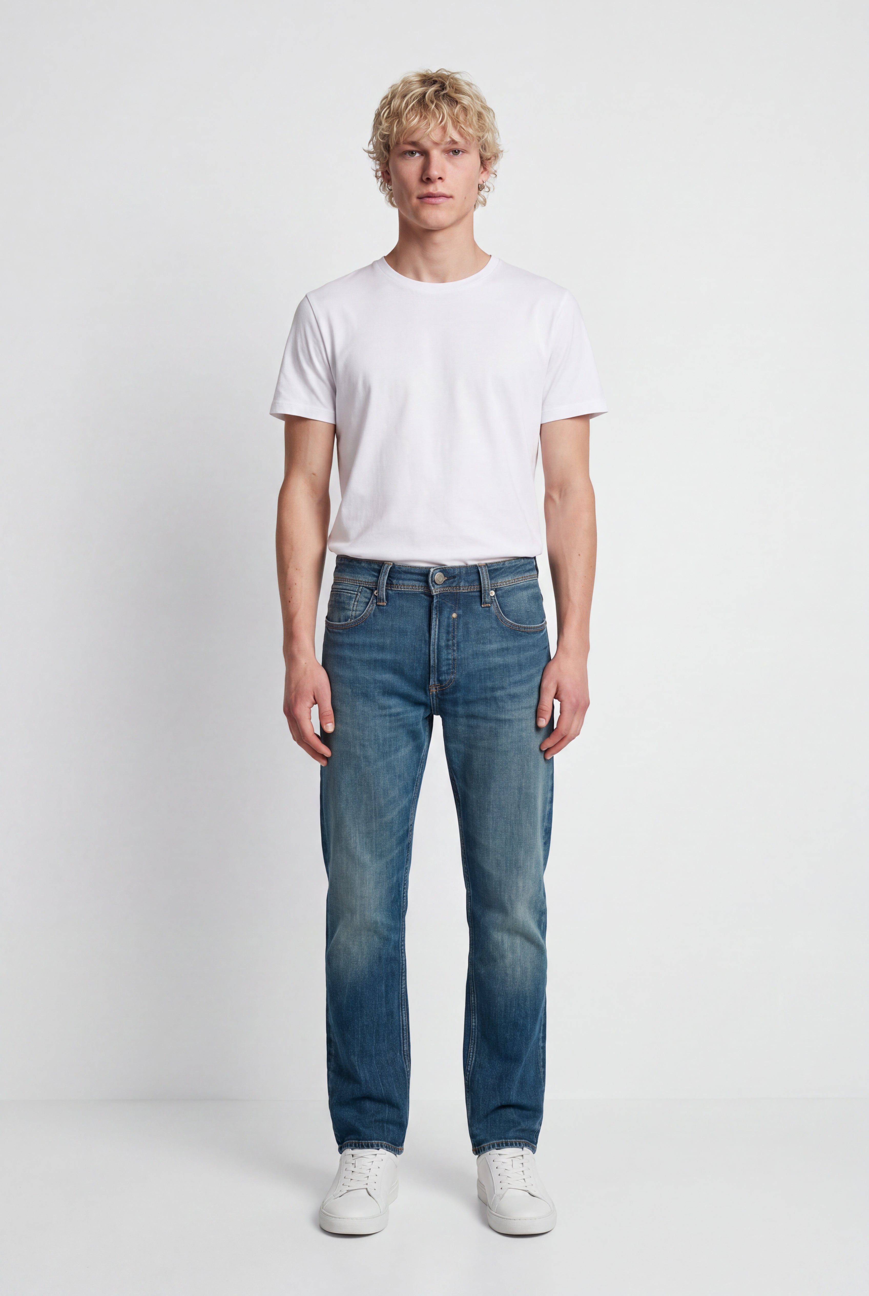 Teddy Smith Reg L32 jean droit gris bleu délavé L32