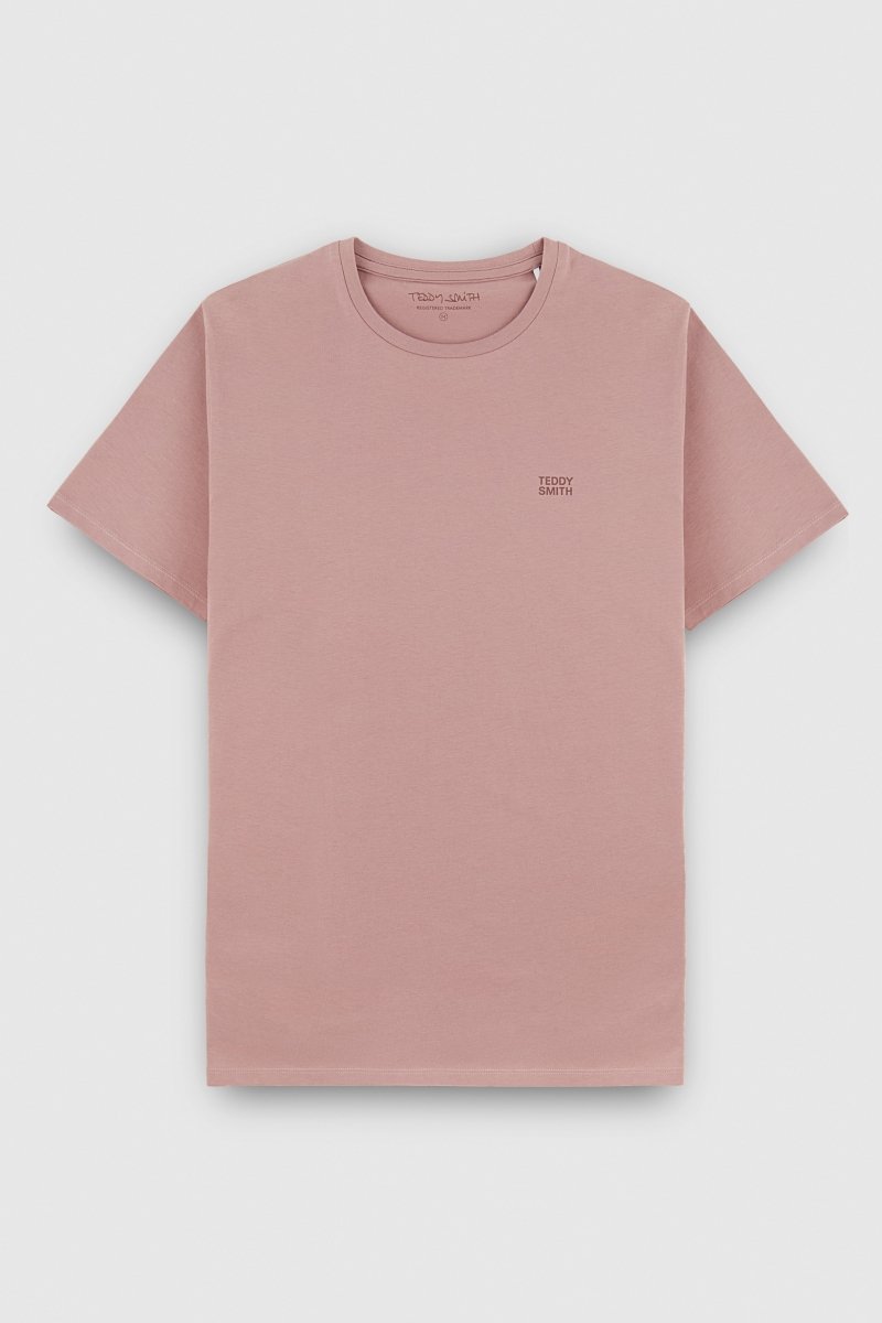 Teddy Smith The Tee 1 t-shirt homme rose bois coton